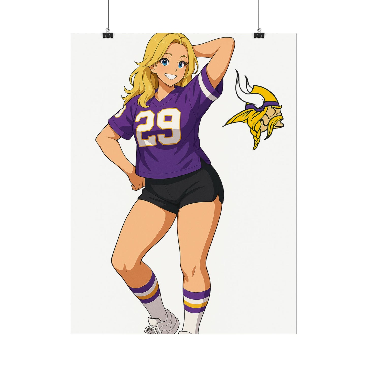 Loco Fits Anime Girls 'Vikings Girl 1' Poster