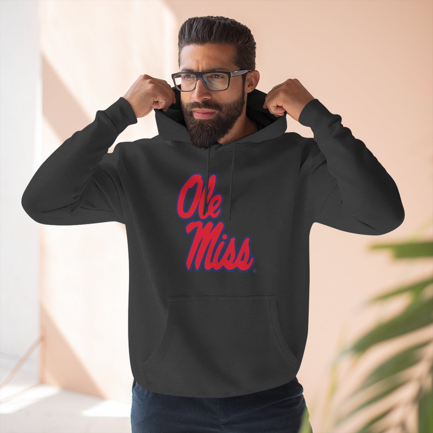 'Ole Miss Script' Three-Panel Fleece Hoodie
