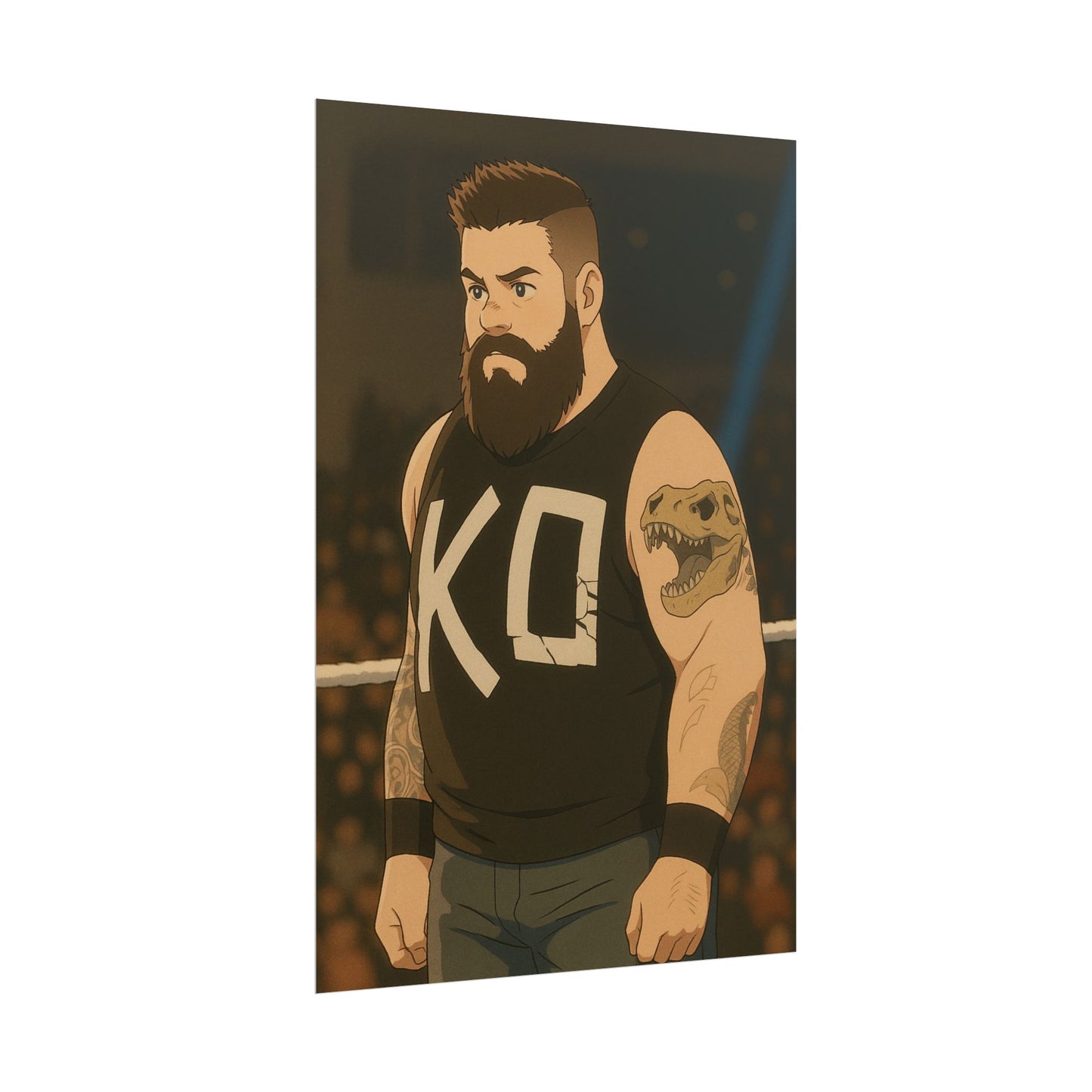 Loco Fits Anime Wrestling 'Unleashed Owens' Poster