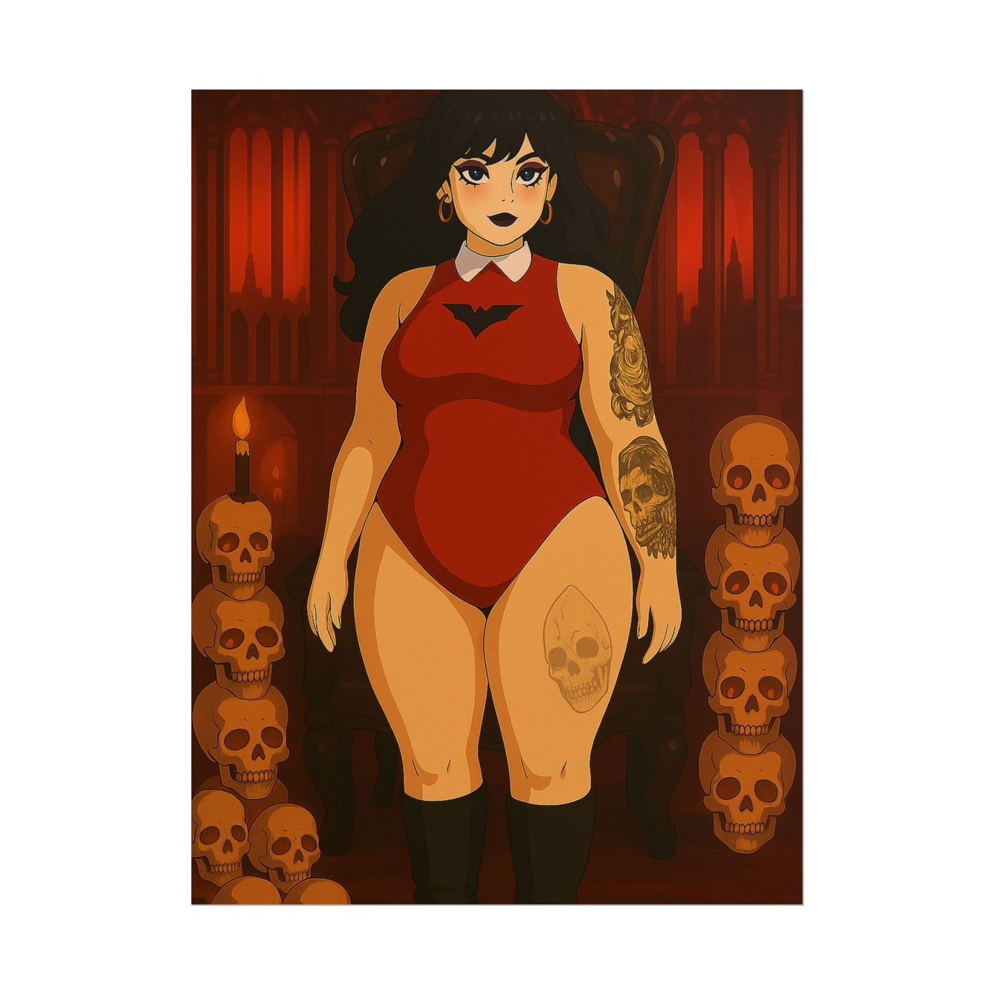 Loco Fits Anime Girls 'Goth Vixen' Poster