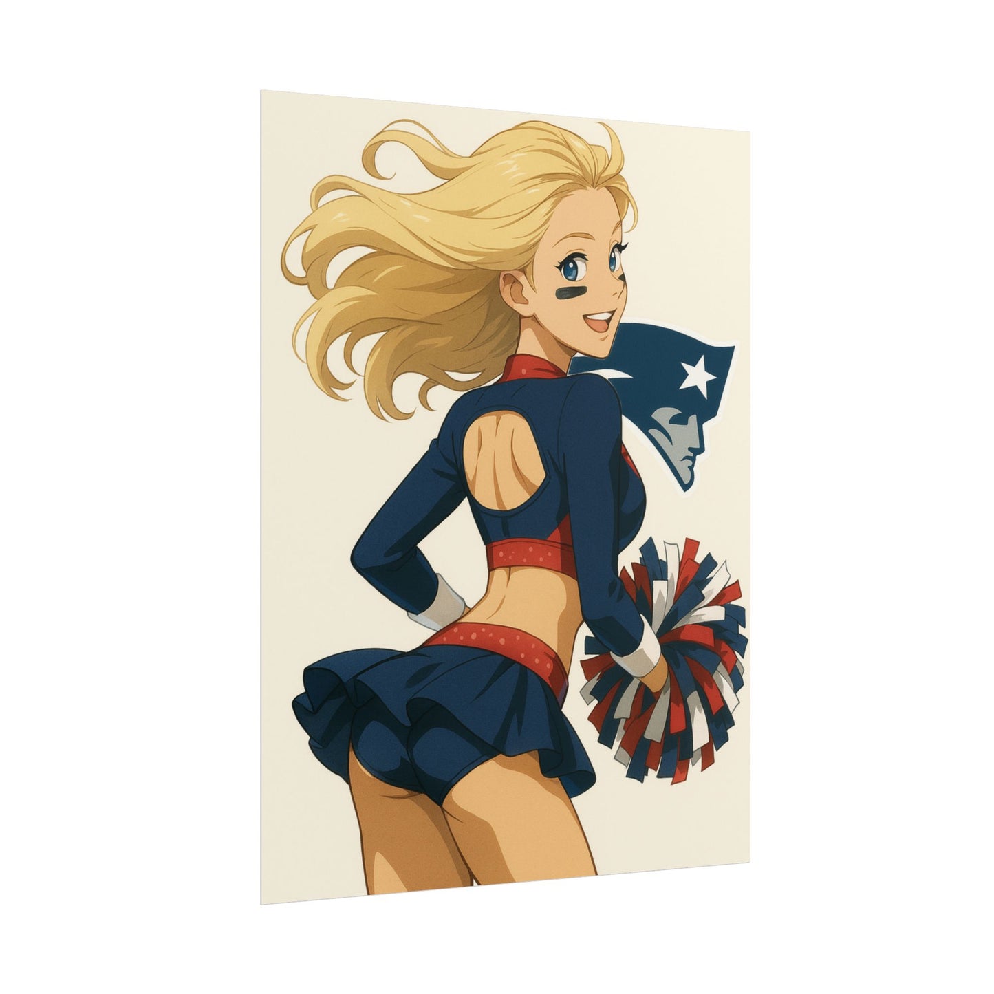 Loco Fits Anime Girls 'Patriots Cheerleader 1' Poster