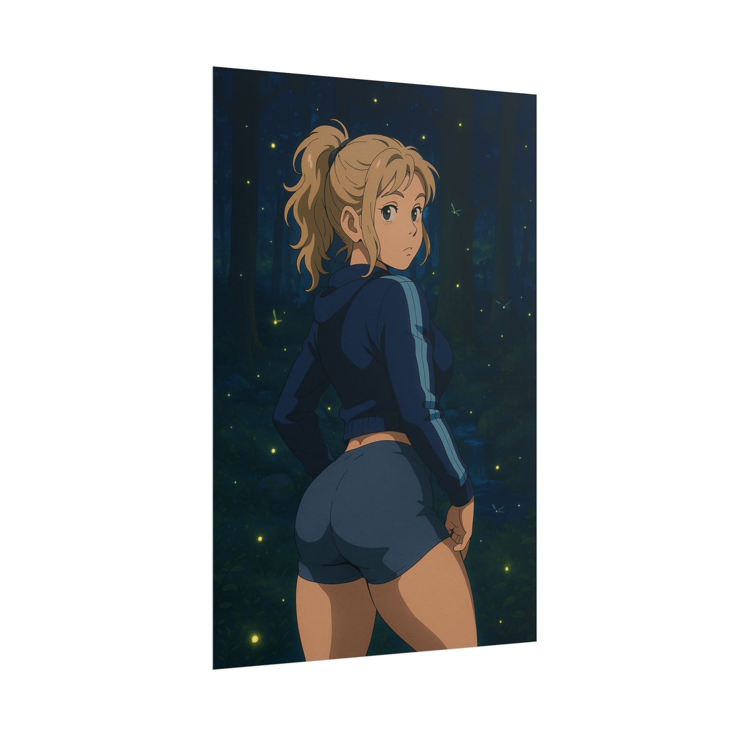 Loco Fits Anime Girls 'Nighttime Firefly Forrest' Poster
