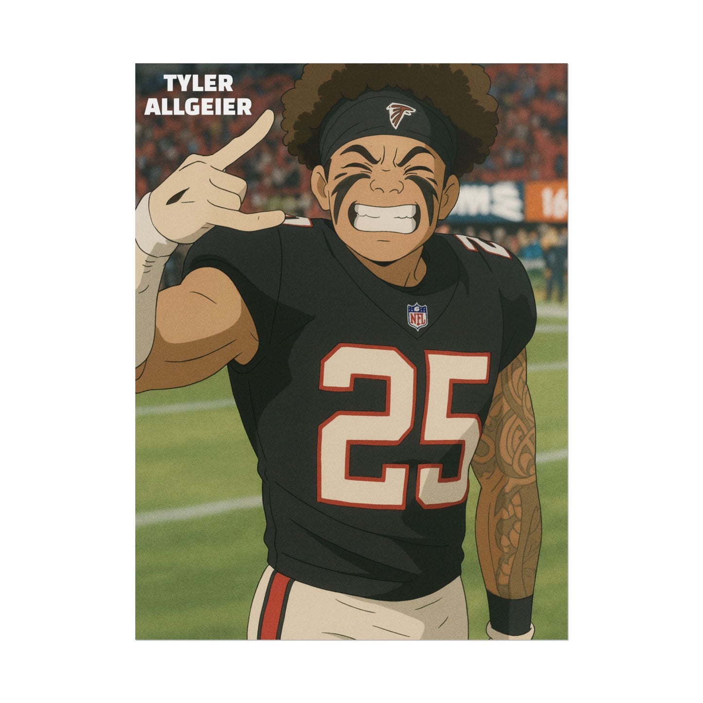 Loco Fits Anime Football 'Tyler Allgeier' Poster