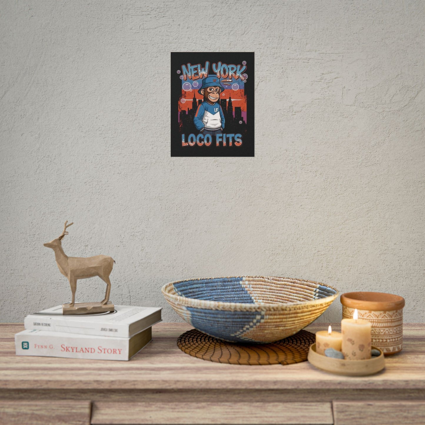 New York Loco Fits Monkey Art Poster - Urban Streetwear Vibe Decor