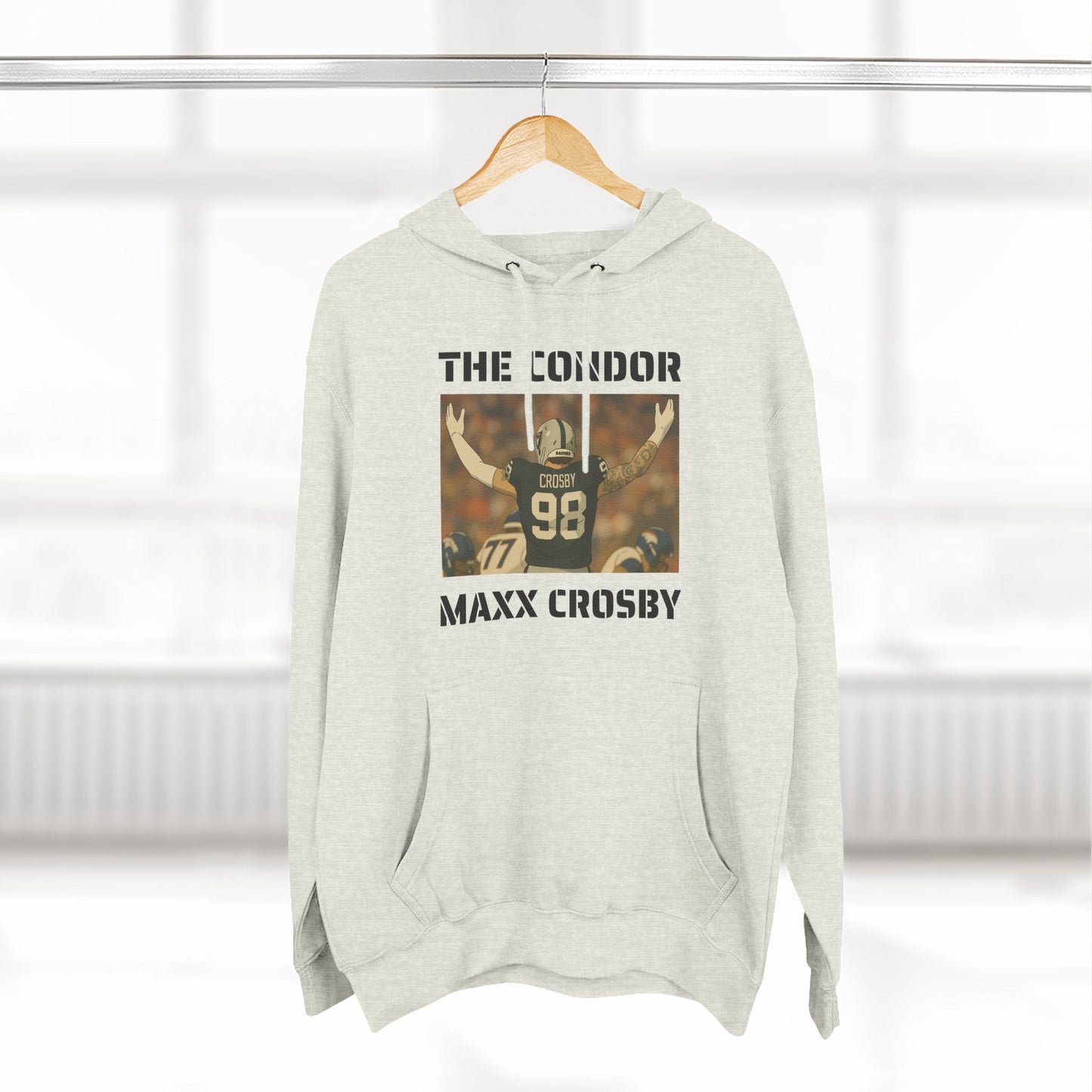 Anime Football 'The Condor Maxx Crosby' Three-Panel Fleece Hoodie
