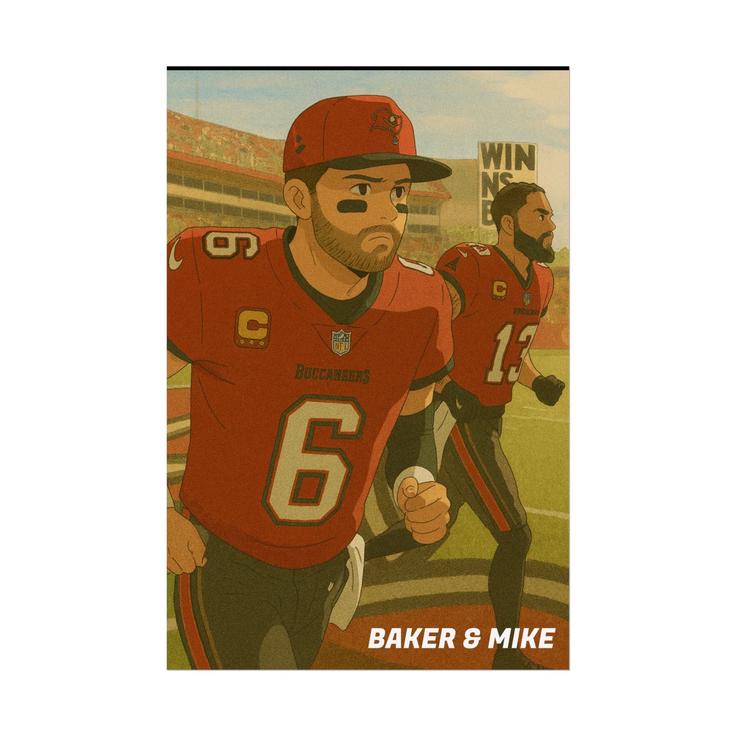 Loco Fits Anime Football 'Baker & Mike' Poster