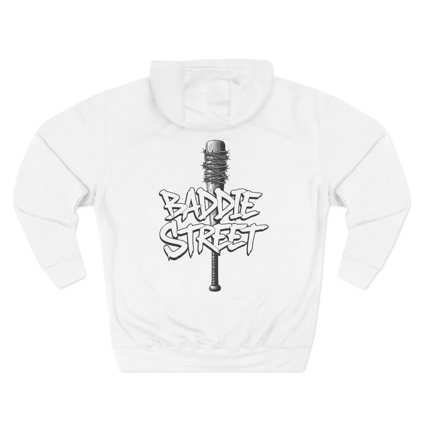 "Baddie Street" Baddie Bat V7 Medium Chest/ V8 Back Logo Fleece Hoodie