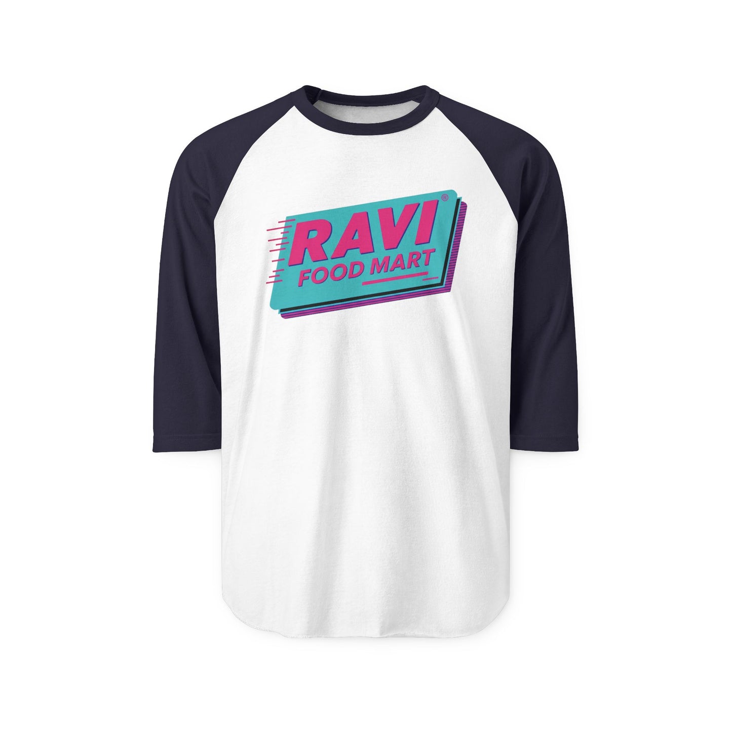 Ravi Food Mart Retro Raglan T-Shirt