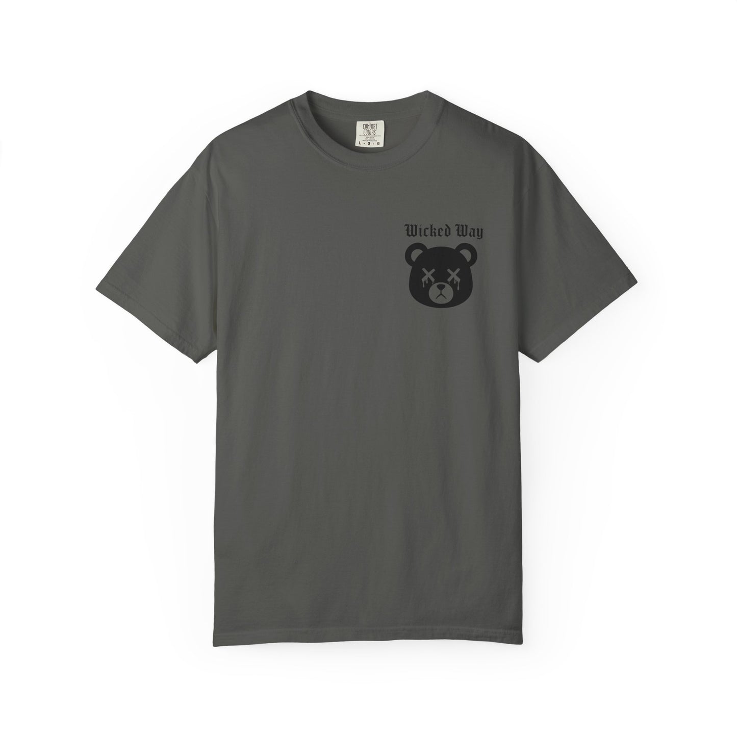 "Wicked Way" Dead Bear Head Pocket Logo Graphic T-Shirt (Multi Color Options)