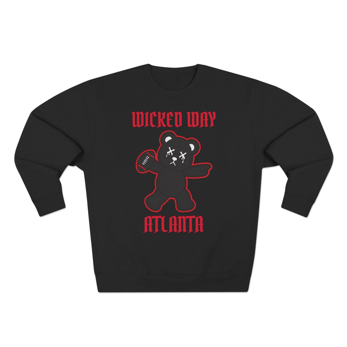"Wicked Way" Deady Bear Football Atlanta V2 Crewneck Sweatshirt