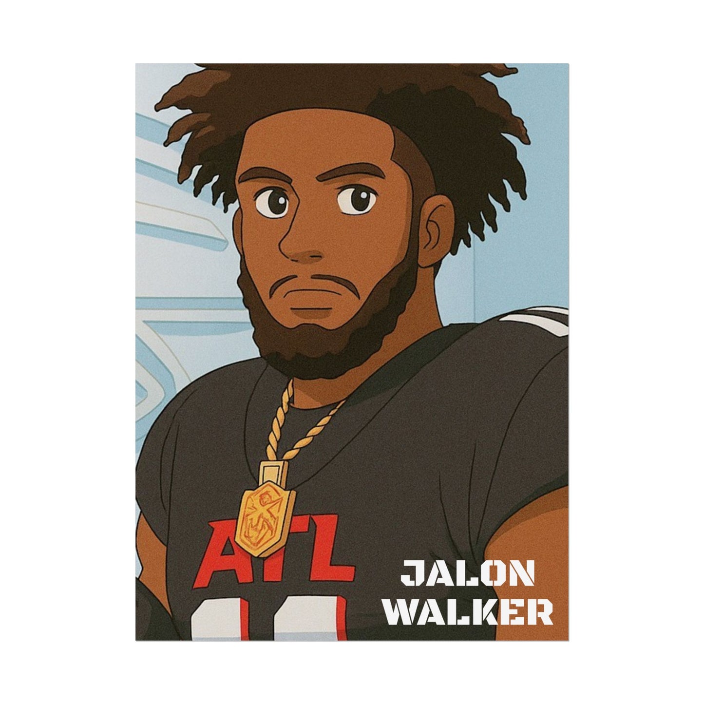 Loco Fits Anime Football 'Jalon Walker' Poster