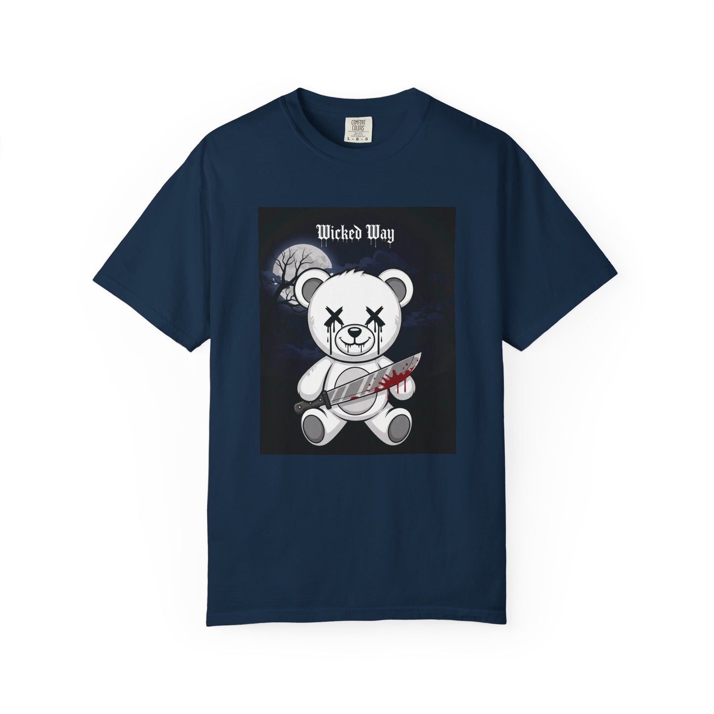 Limited Edition "Wicked Way" Machete 'Midnight' Block Teddy Graphic T-Shirt