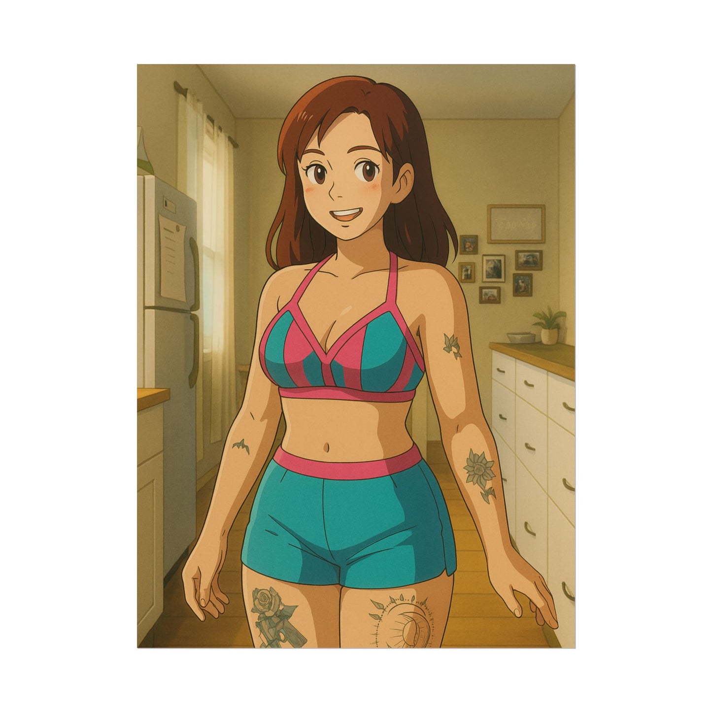 Loco Fits Anime Girls 'Post Workout Snack' Poster