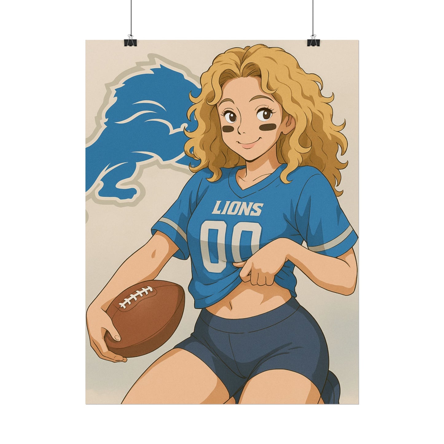 Loco Fits Anime Girls 'Lions Girl 2' Poster