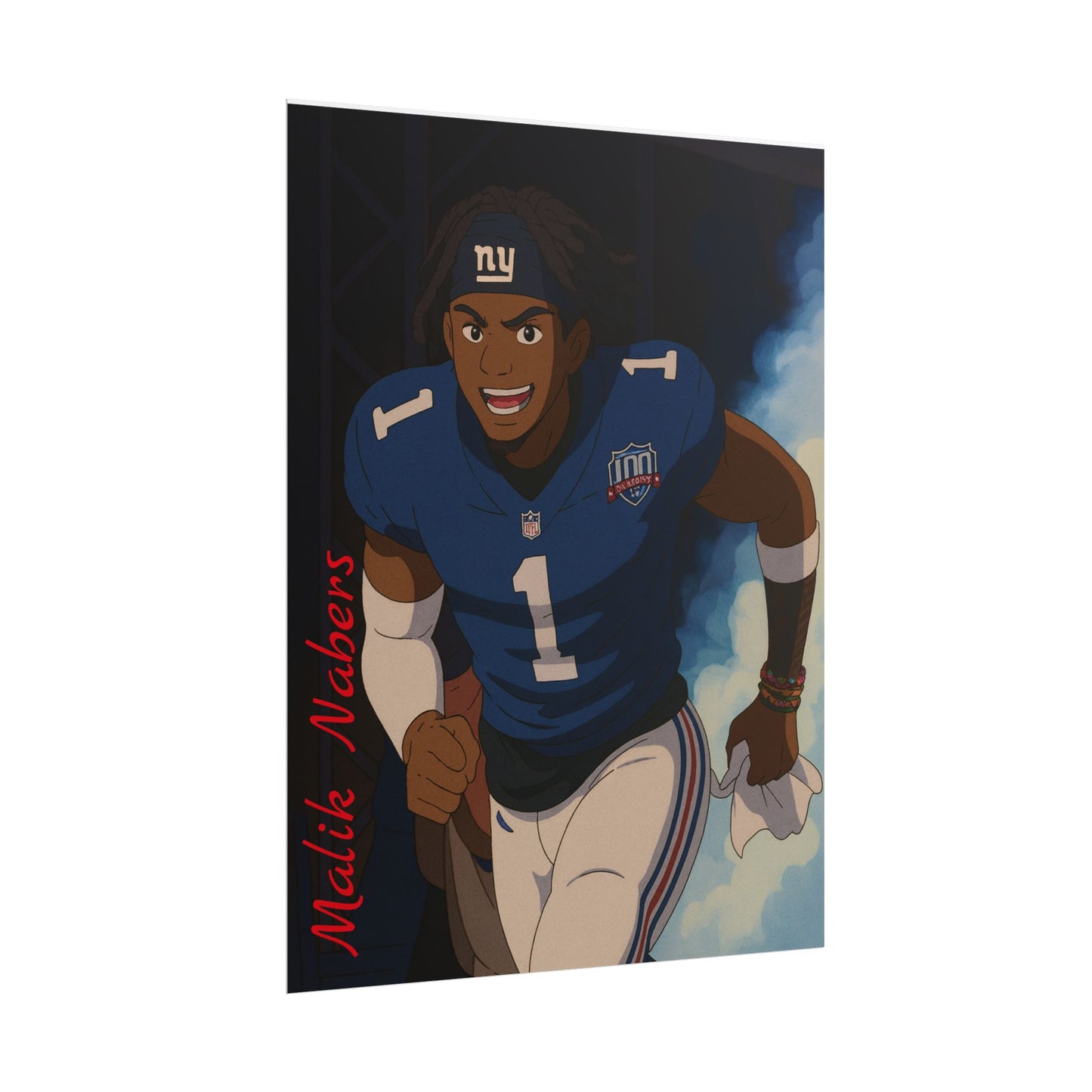 Loco Fits Anime Football 'Malik Nabers' Poster