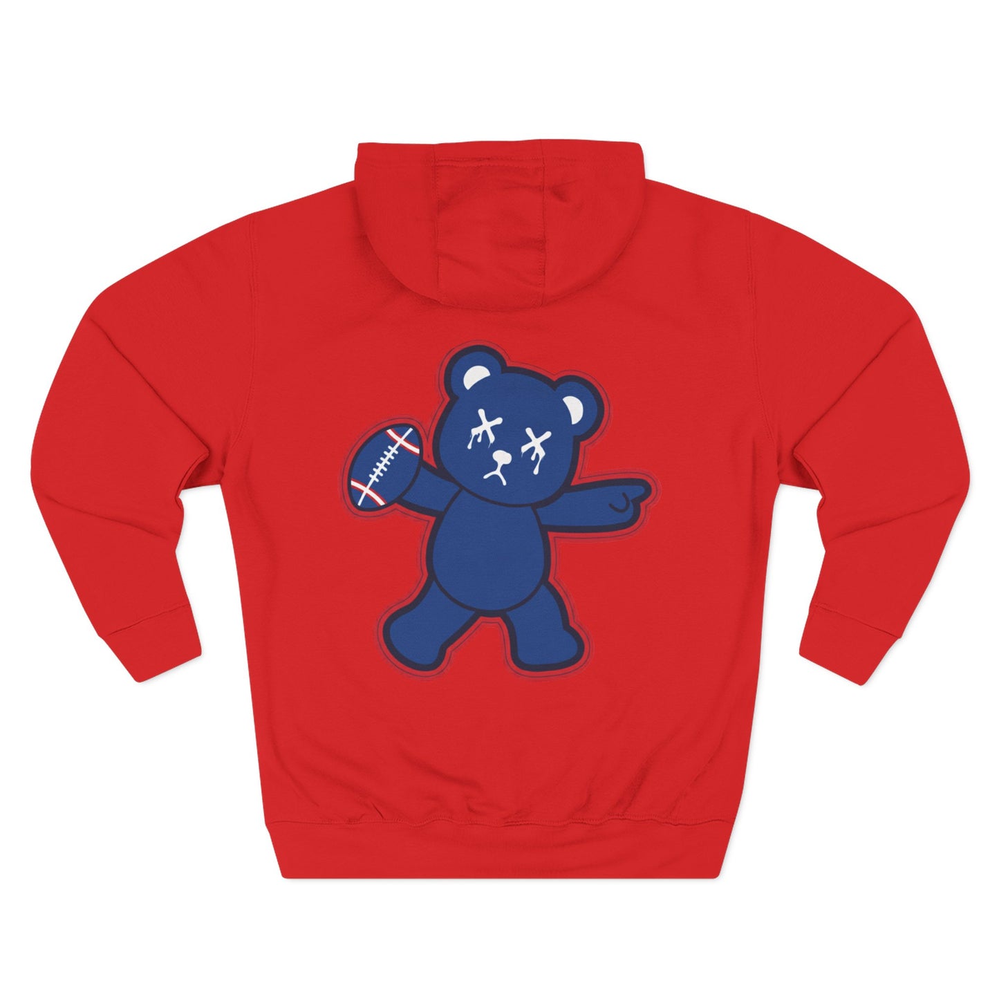 Legends "Wicked Way" Deady Bear Football Blue, White, & Red Fleece Hoodie