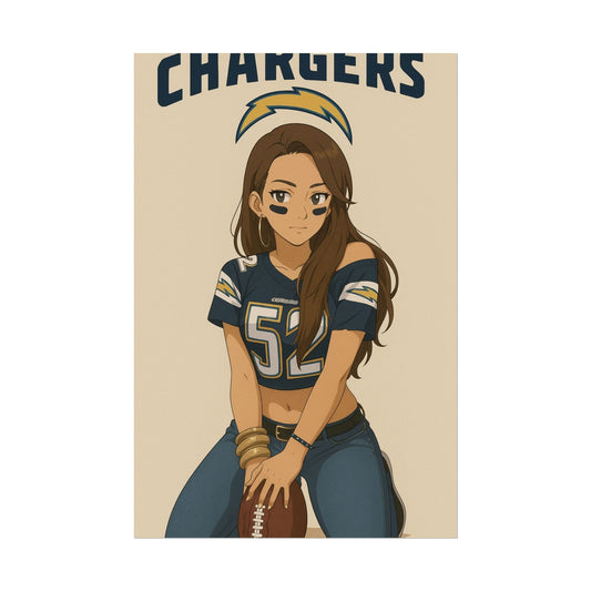 Loco Fits Anime Girls 'Chargers Girl 1' Poster