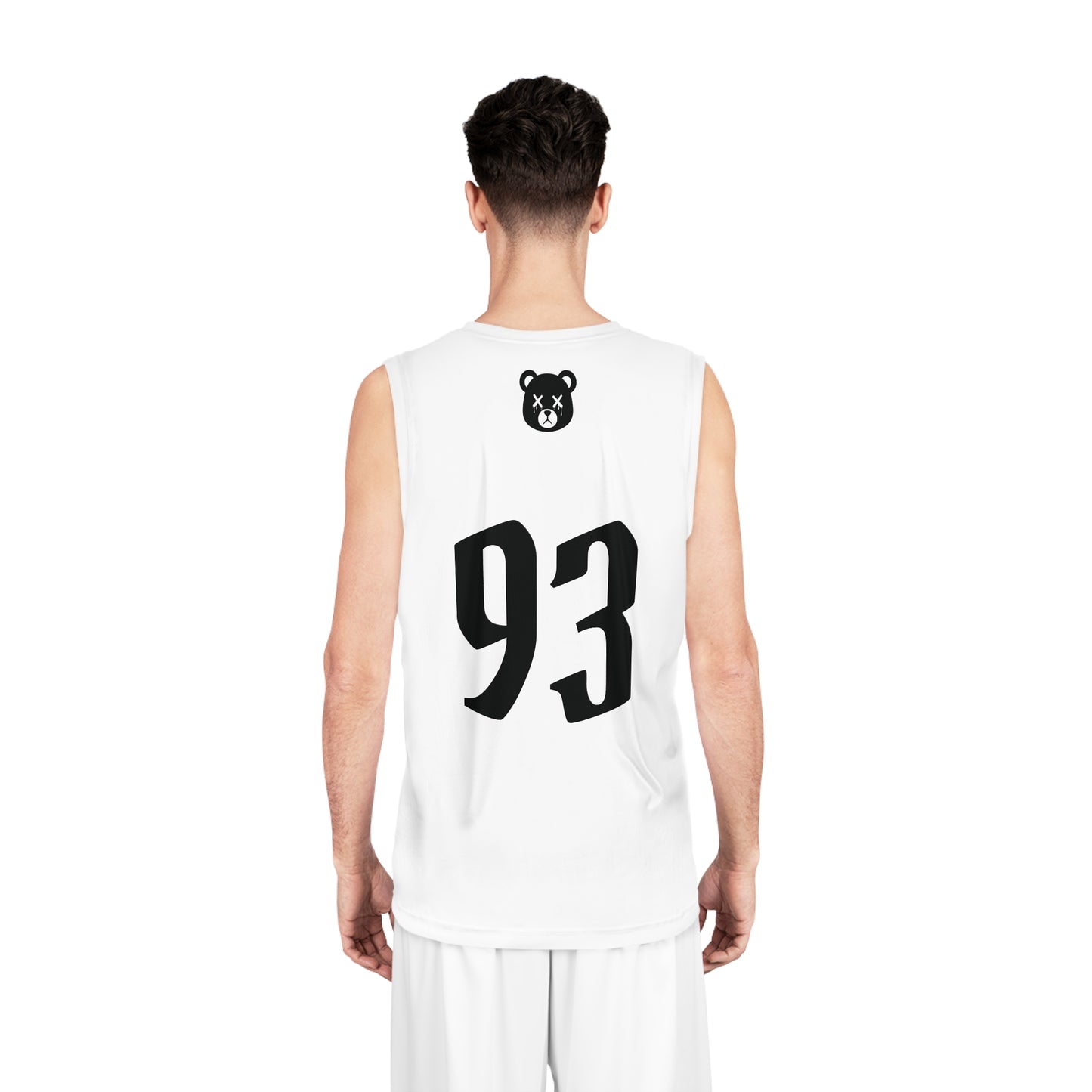 White "Wicked Way" #93 Dead Bear Head Alt. Basketball Jersey