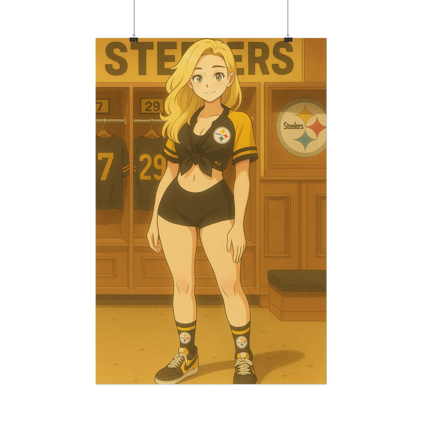 Loco Fits Anime Girls 'Steelers Girl Locker Room' Poster