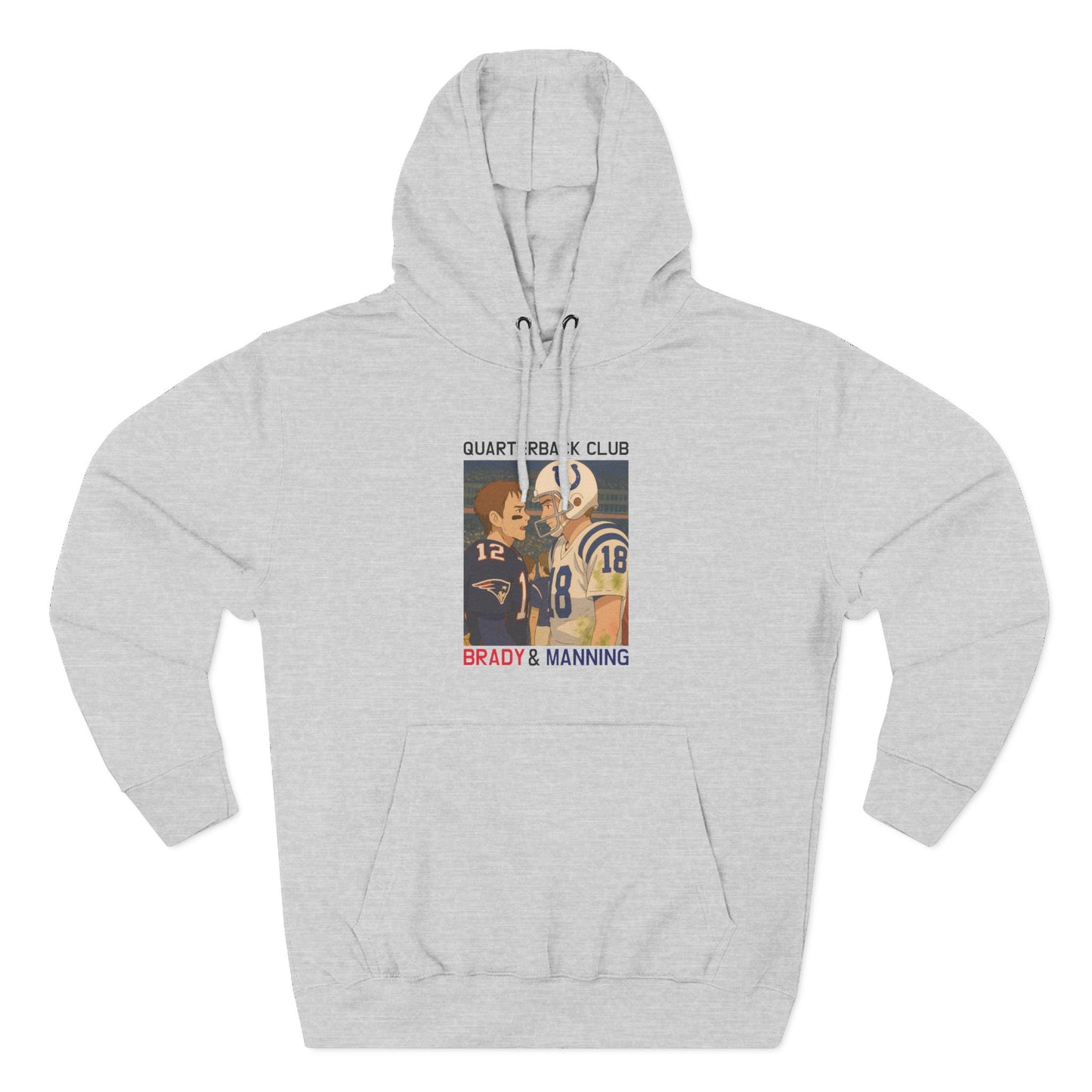 Anime Football 'Quarterback Club Brady & Manning' Three-Panel Fleece Hoodie