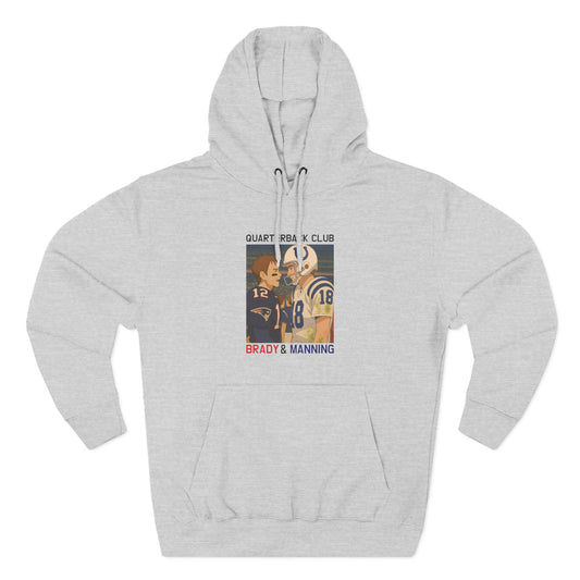 Anime Football 'Quarterback Club Brady & Manning' Three-Panel Fleece Hoodie