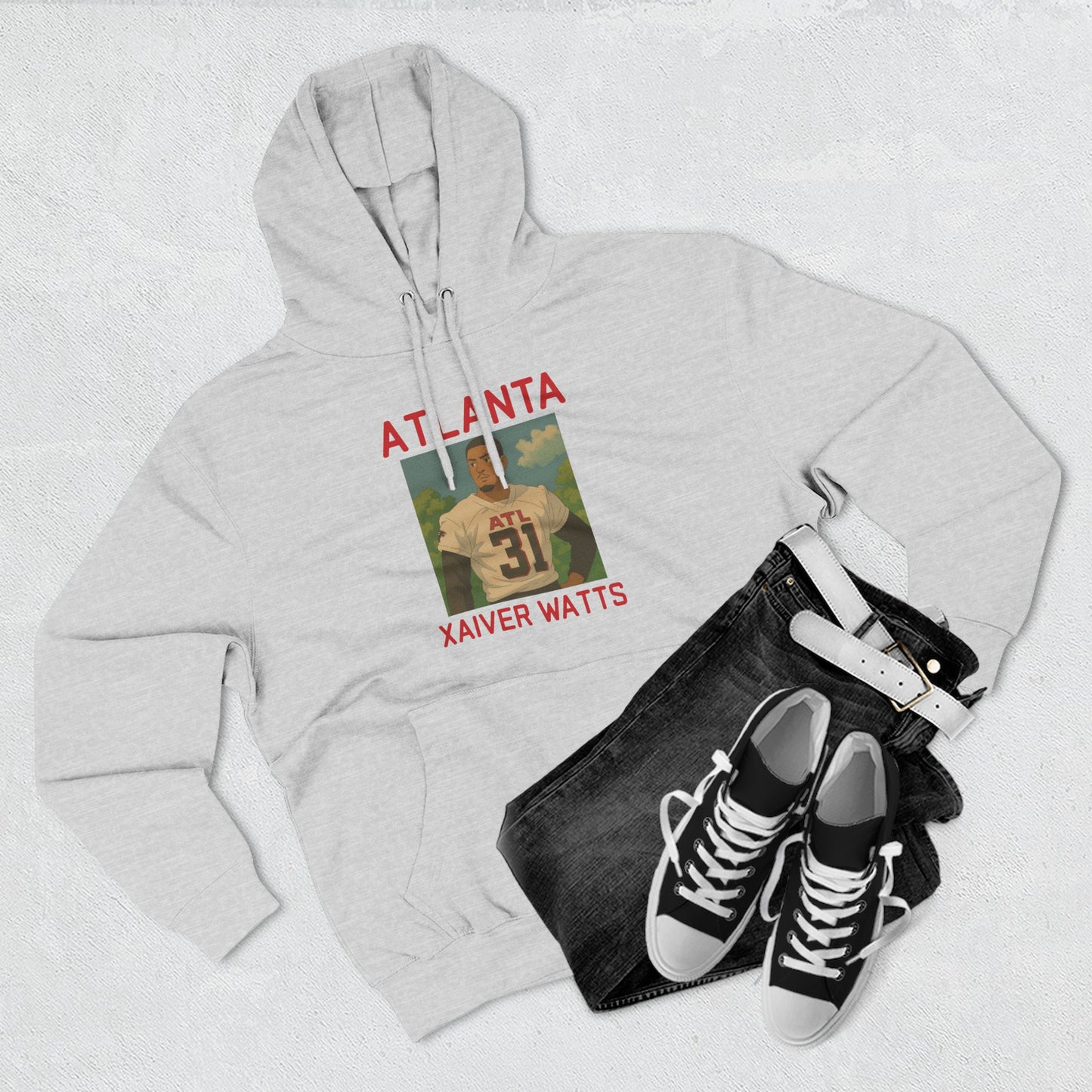 Anime Football 'Atlanta Xaiver Watts' Three-Panel Fleece Hoodie