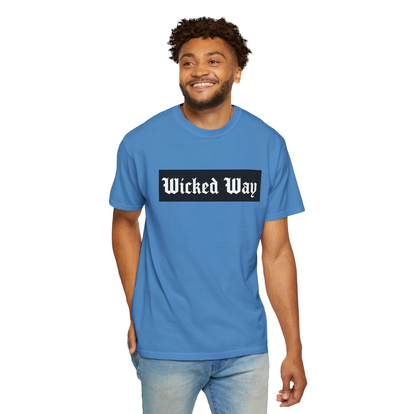"Wicked Way" Block Gothic Lettering T-shirt