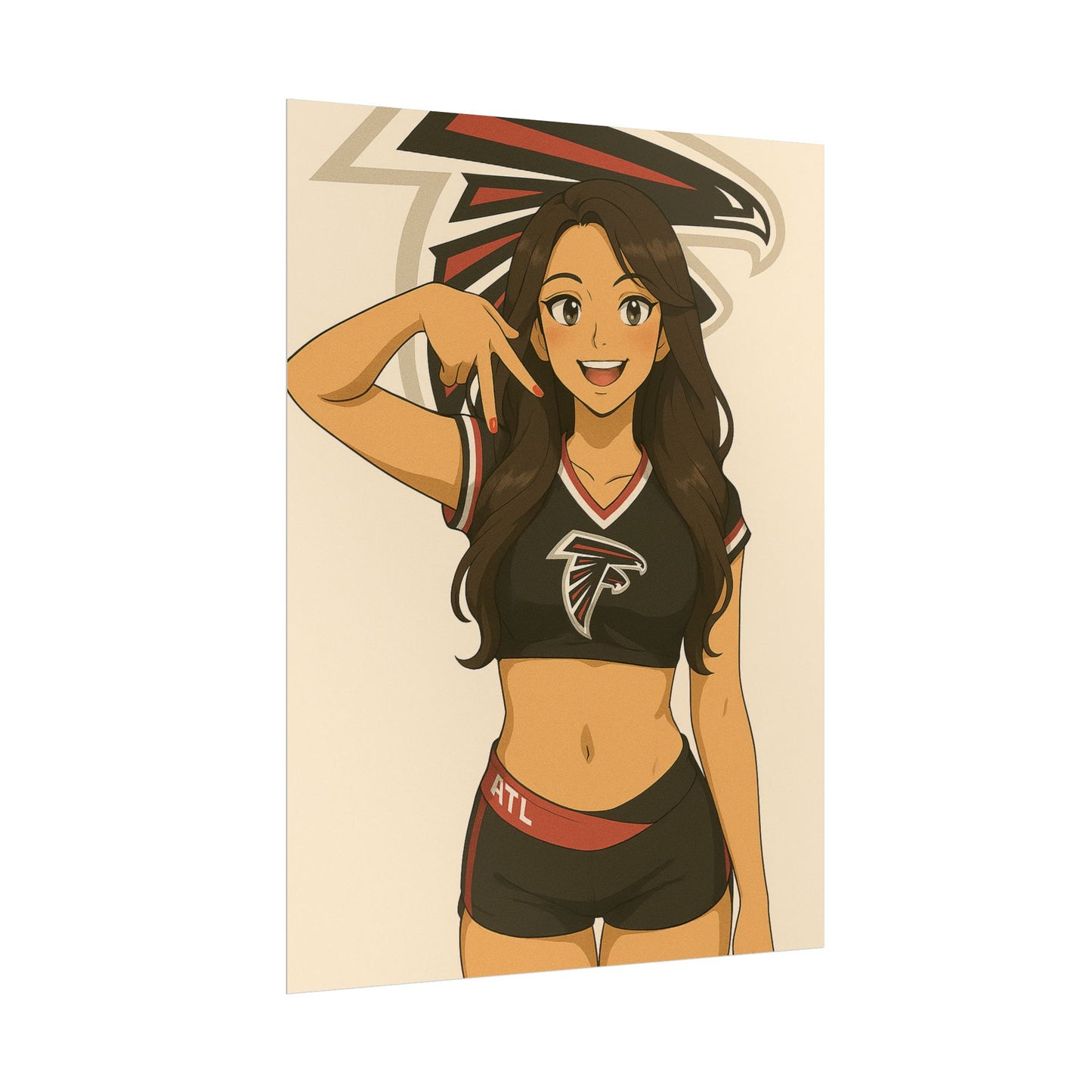 Loco Fits Anime Girls 'Falcons Cheerleader A-Town' Poster