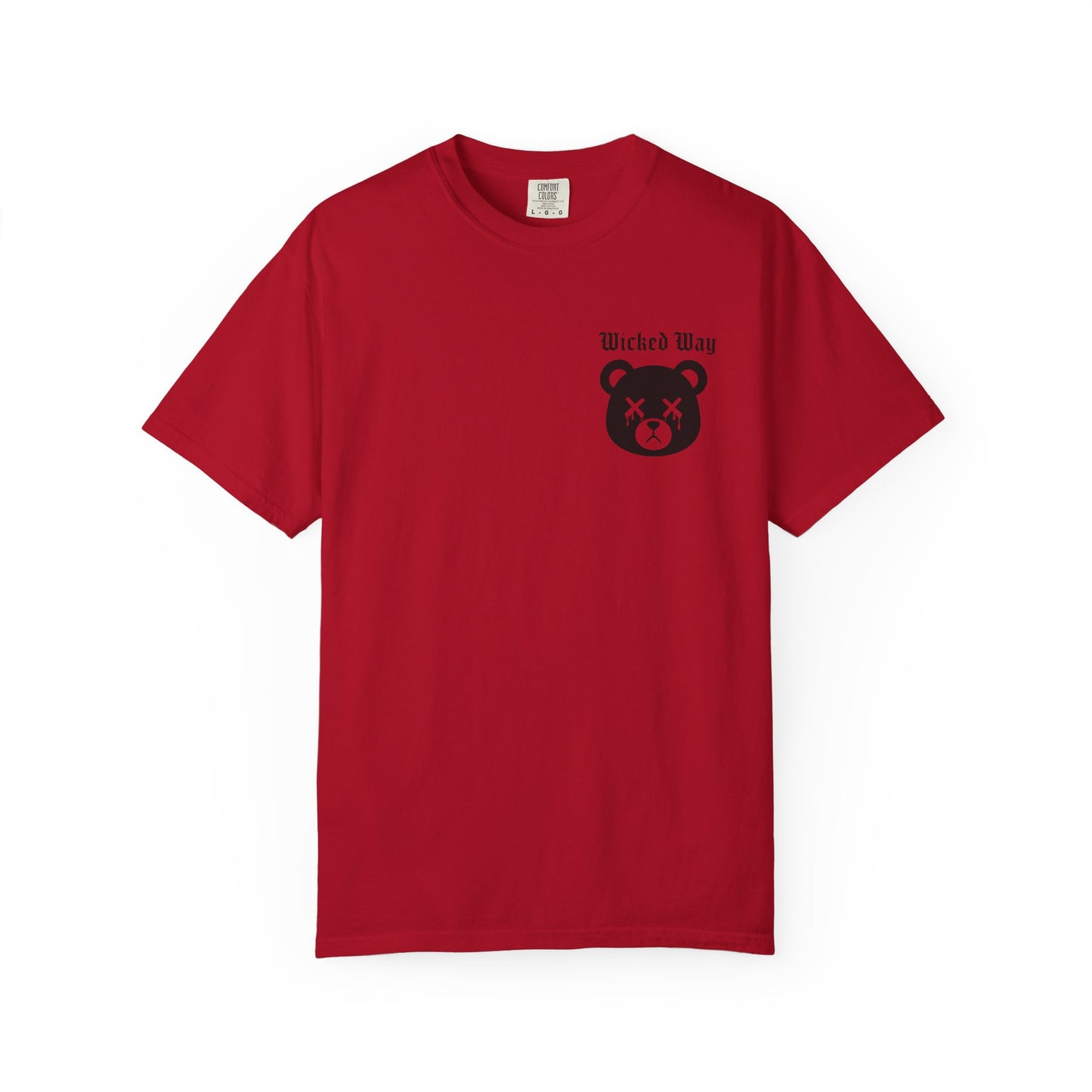 "Wicked Way" Dead Bear Head Pocket Logo Graphic T-Shirt (Multi Color Options)