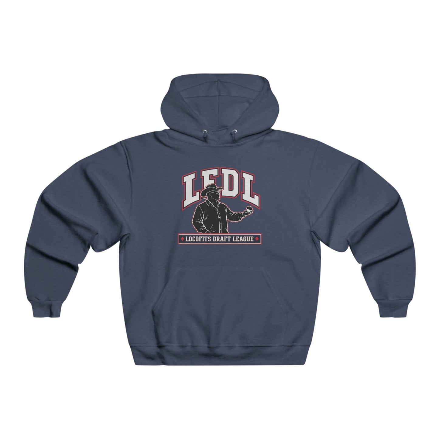 LocoFits Draft League LFDL Portrait Silhouette DAL Men's NUBLEND® Hooded Sweatshirt