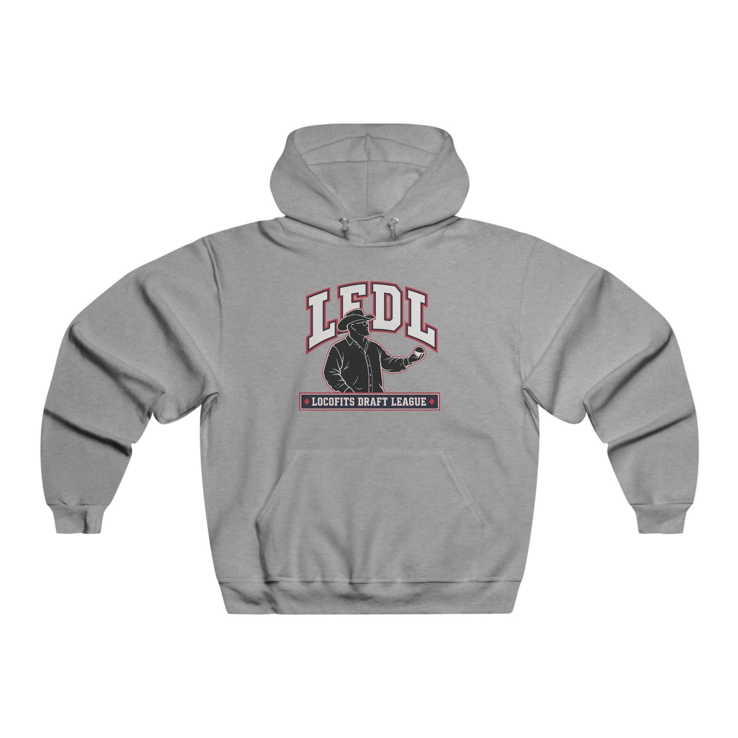 LocoFits Draft League LFDL Portrait Silhouette DAL Men's NUBLEND® Hooded Sweatshirt