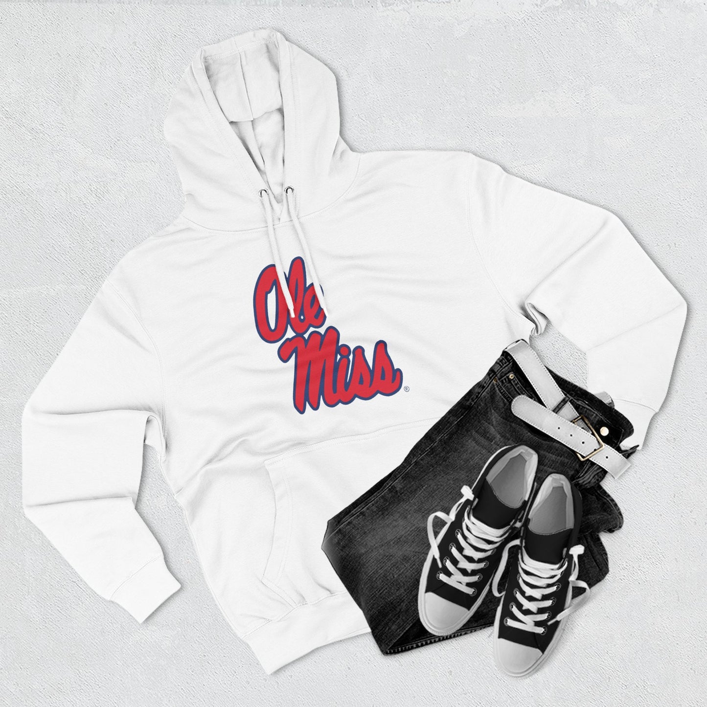 'Ole Miss Script' Three-Panel Fleece Hoodie