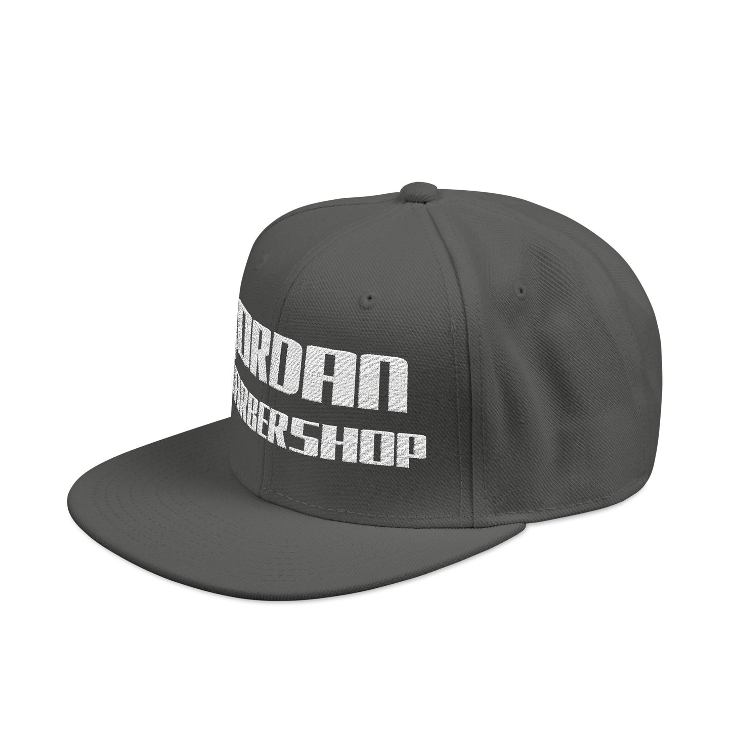 Jordan Barbershop White Text Snapback