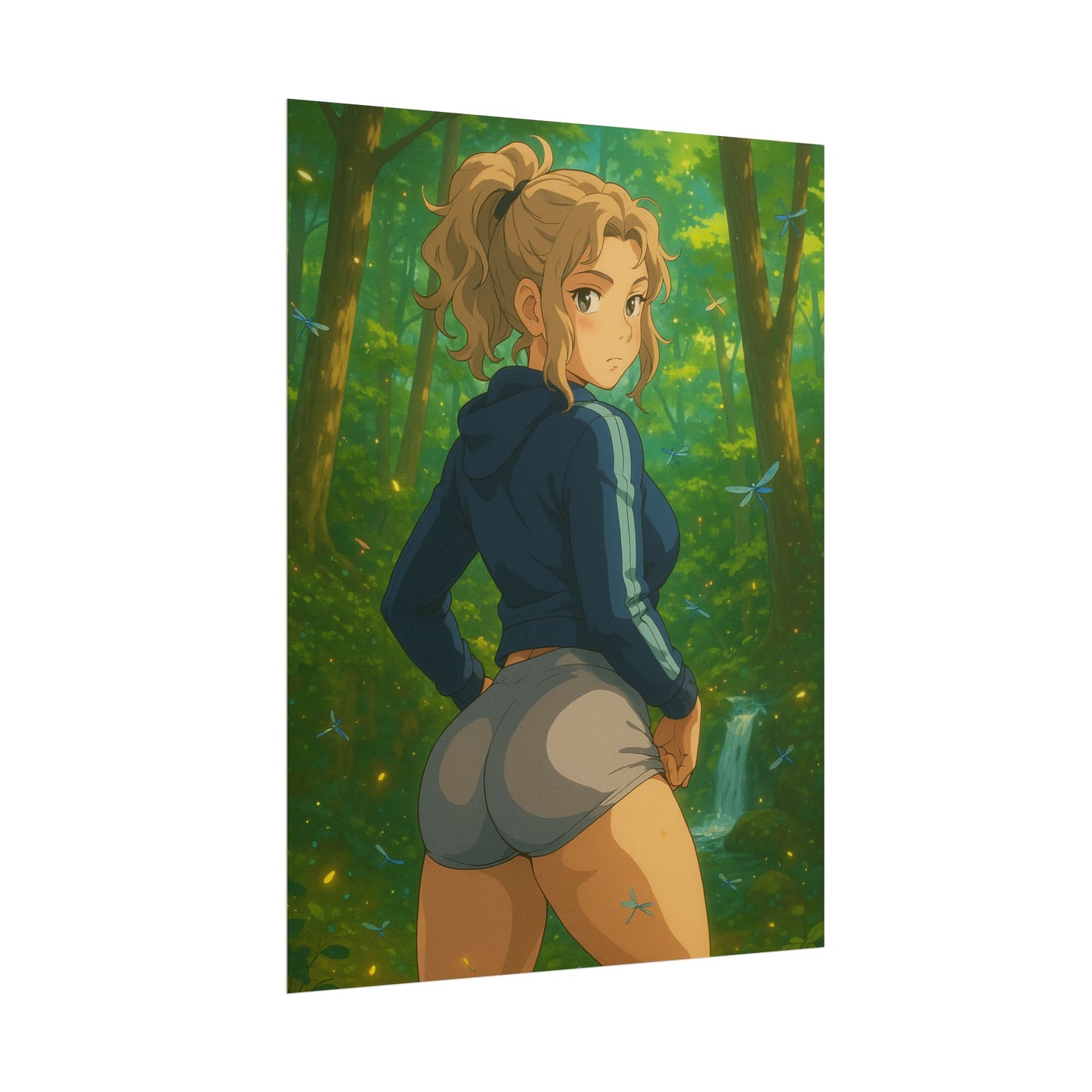 Loco Fits Anime Girls 'Dragonfly Waterfall' Poster