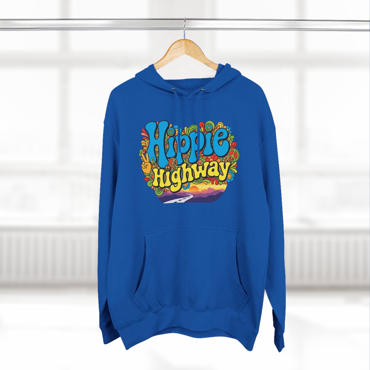 "Hippie Highway" Open Mind Open Road Fleece Hoodie