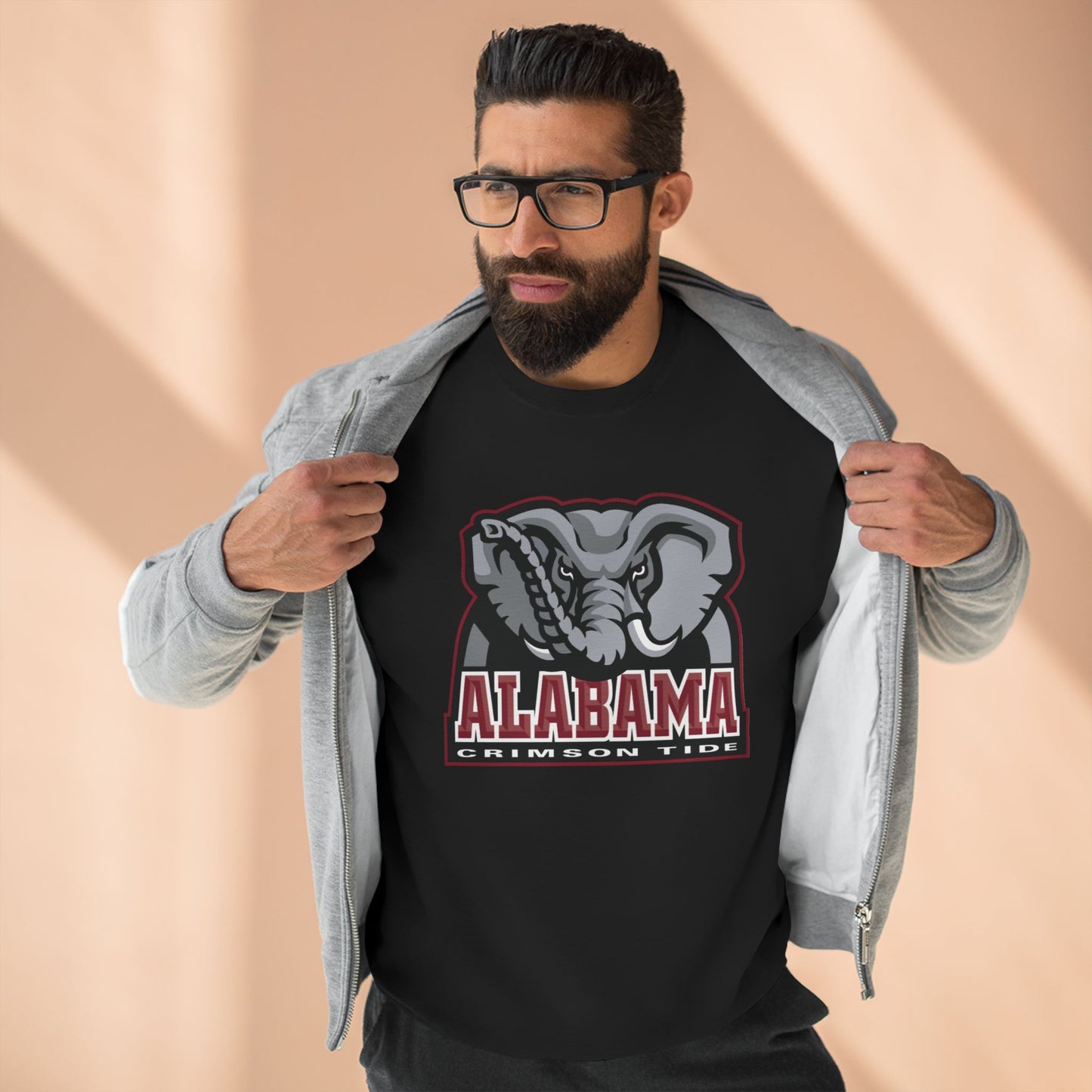 'Alabama Crimson Tide Big Al' Cotton Crewneck Sweatshirt