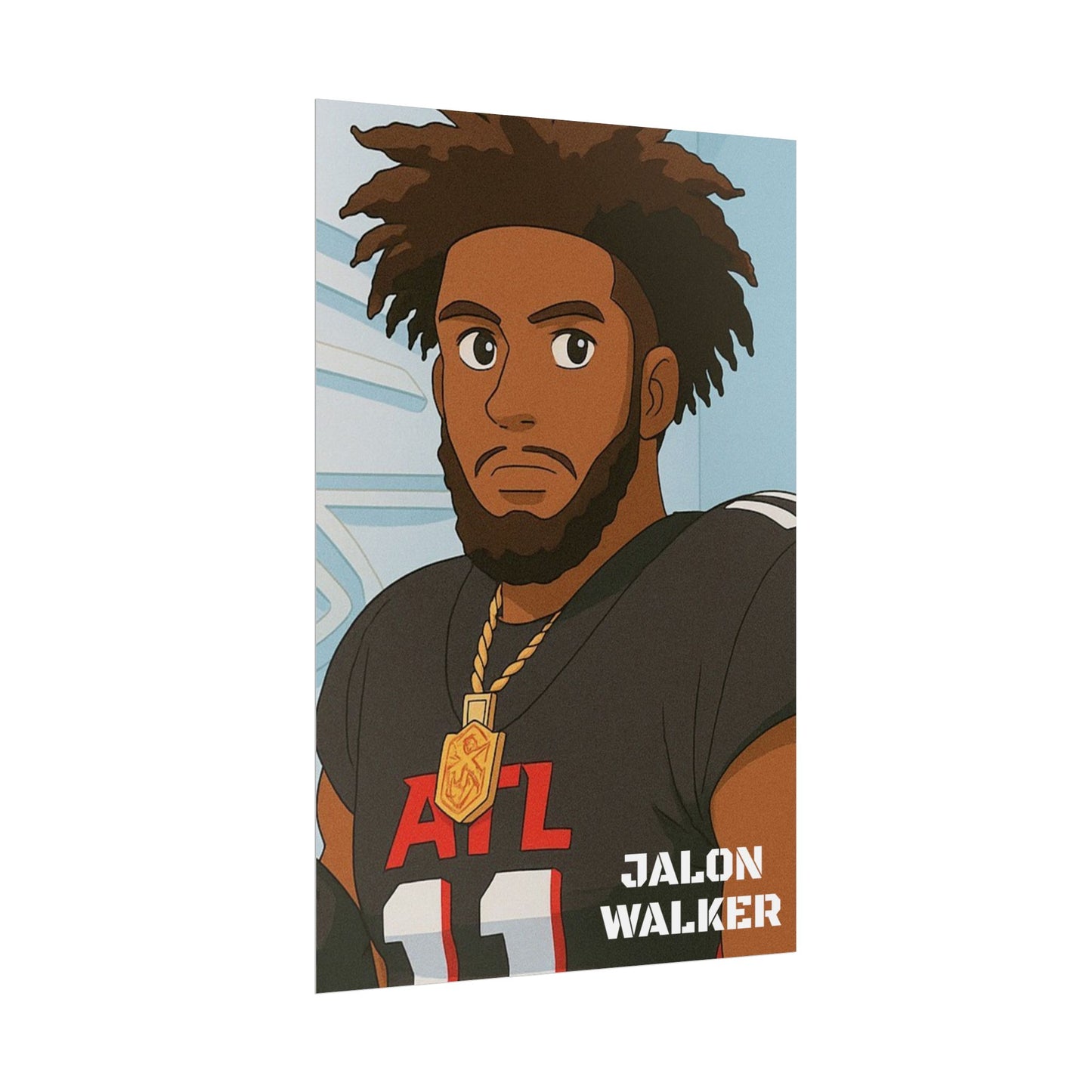Loco Fits Anime Football 'Jalon Walker' Poster