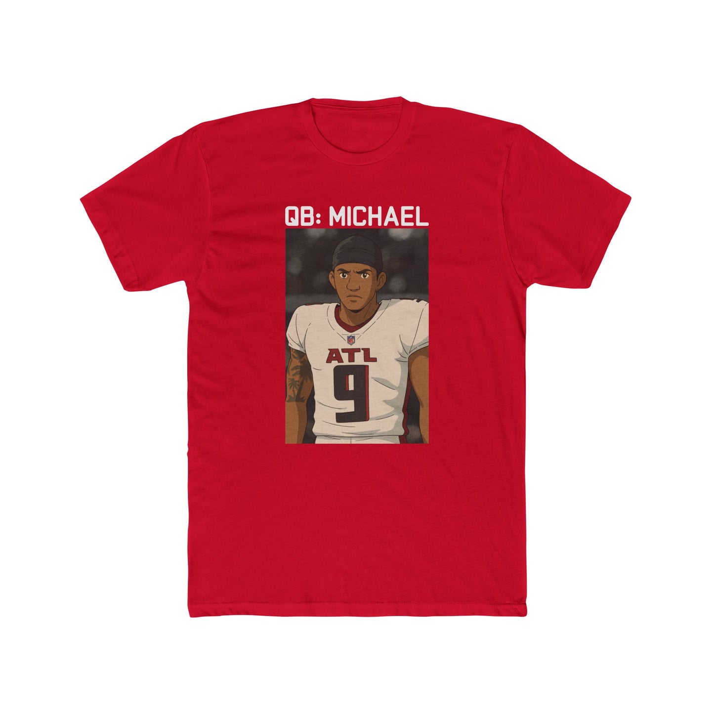 Anime Football 'Mike Penix Jr' Cotton Crew Tee