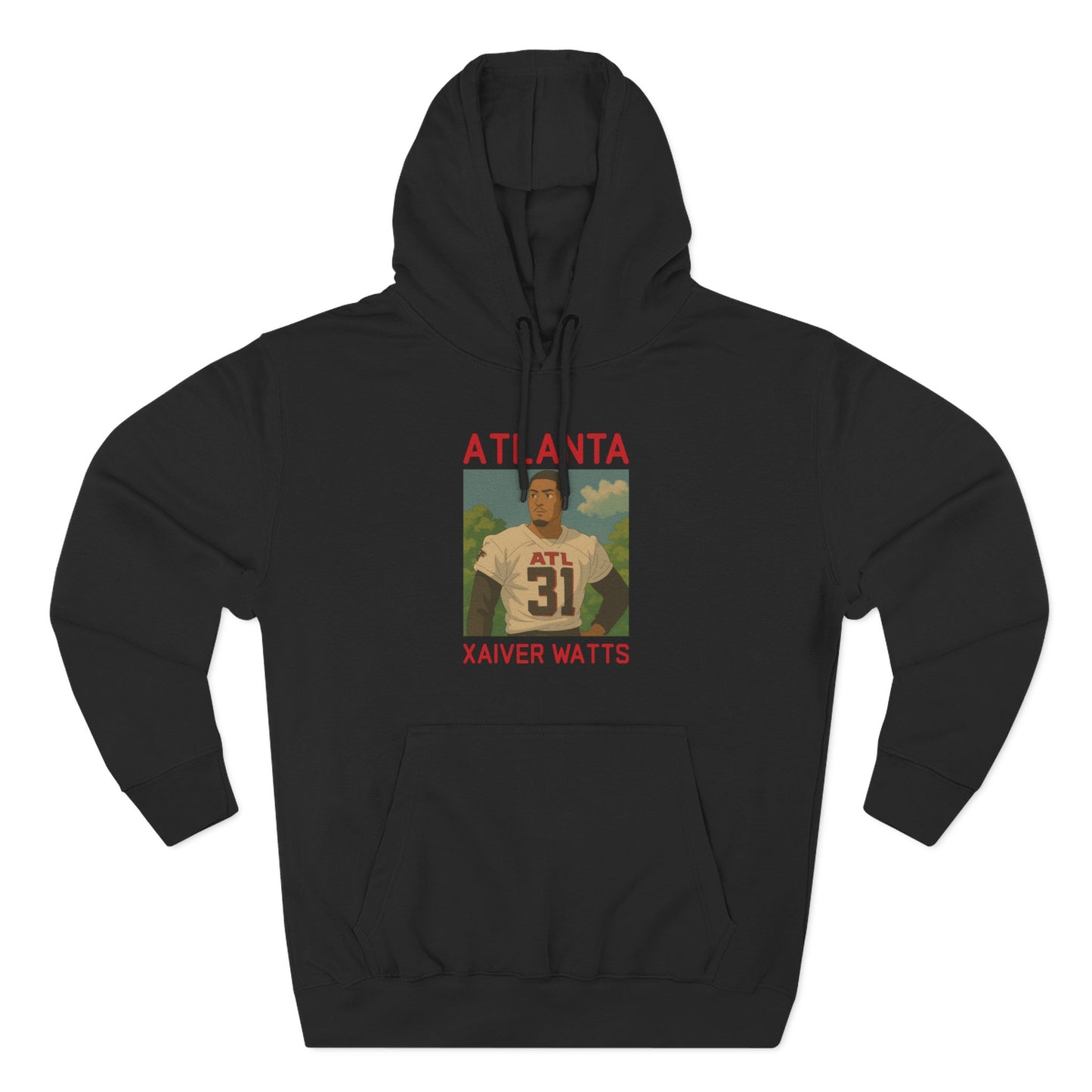 Anime Football 'Atlanta Xaiver Watts' Three-Panel Fleece Hoodie