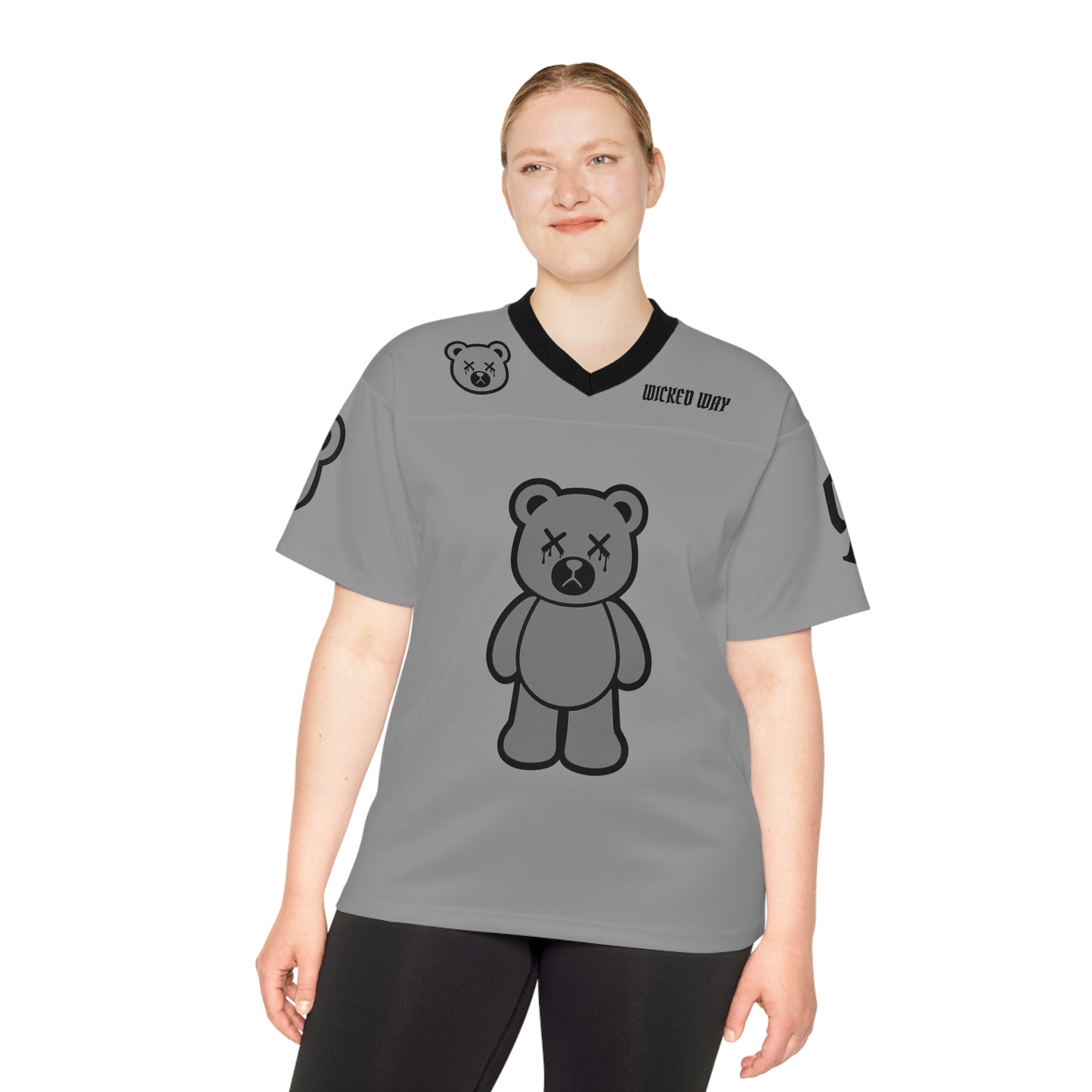 "Wicked Way" #98 Crosby Deady Bears Grey Football Jersey