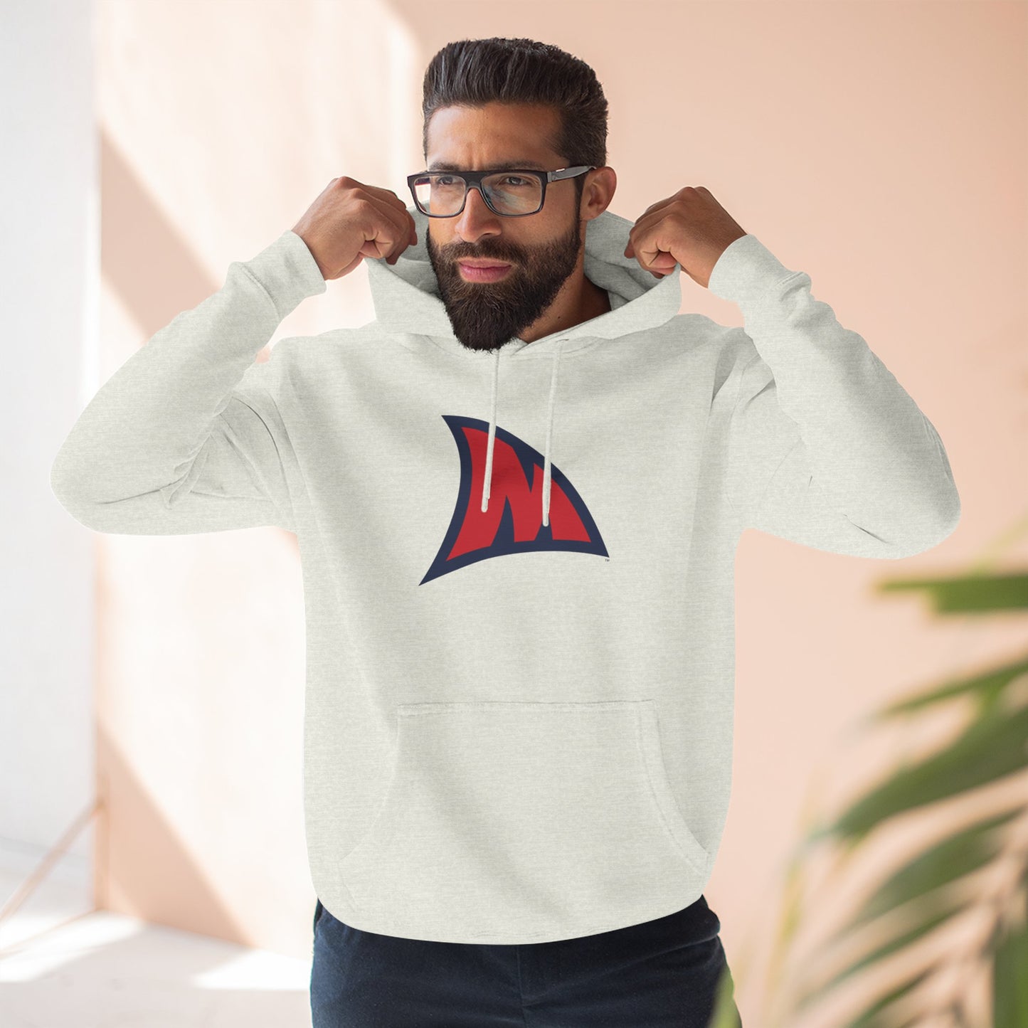 'Ole Miss Landshark M' Three-Panel Fleece Hoodie