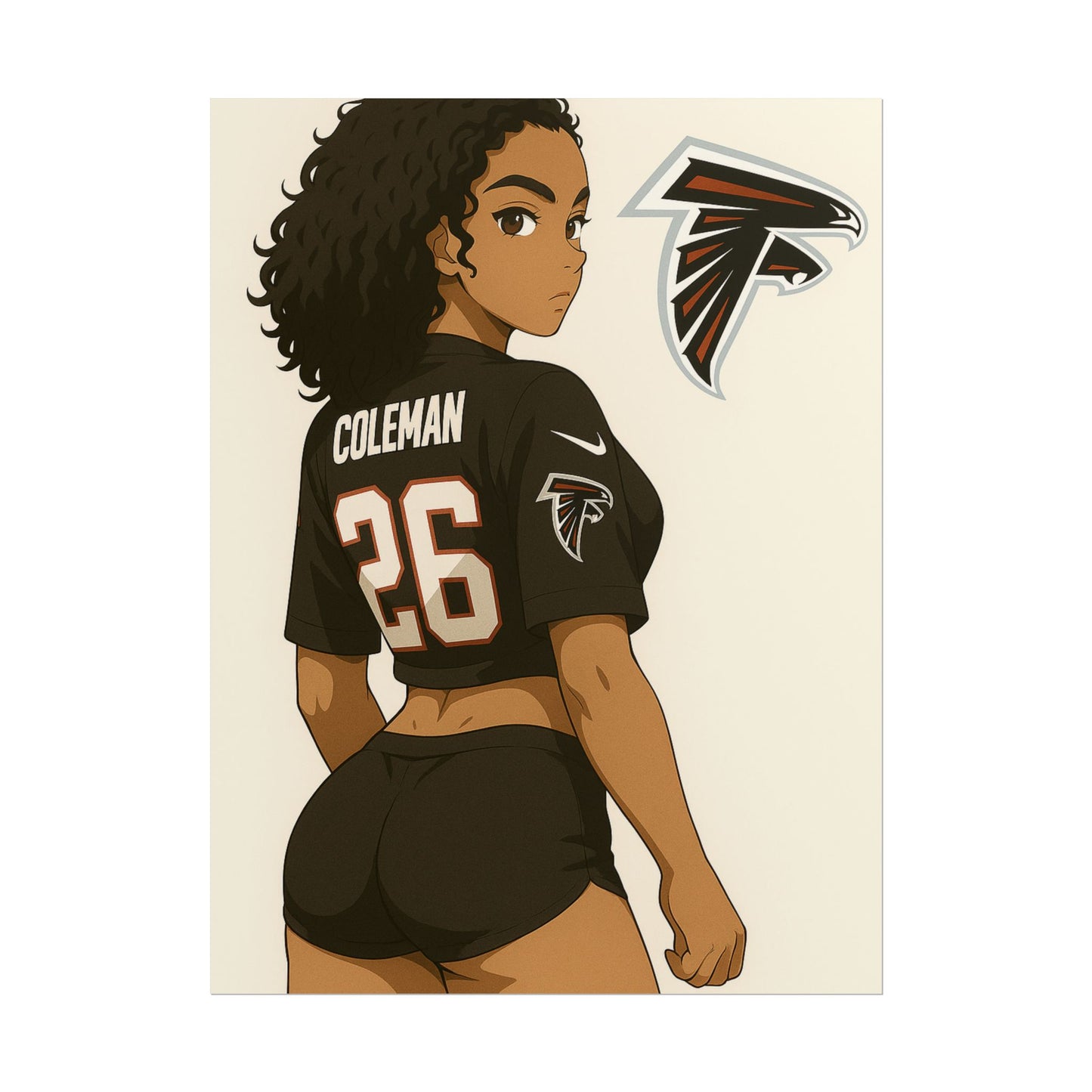 Loco Fits Anime Girls 'Falcons Girl 1' Poster