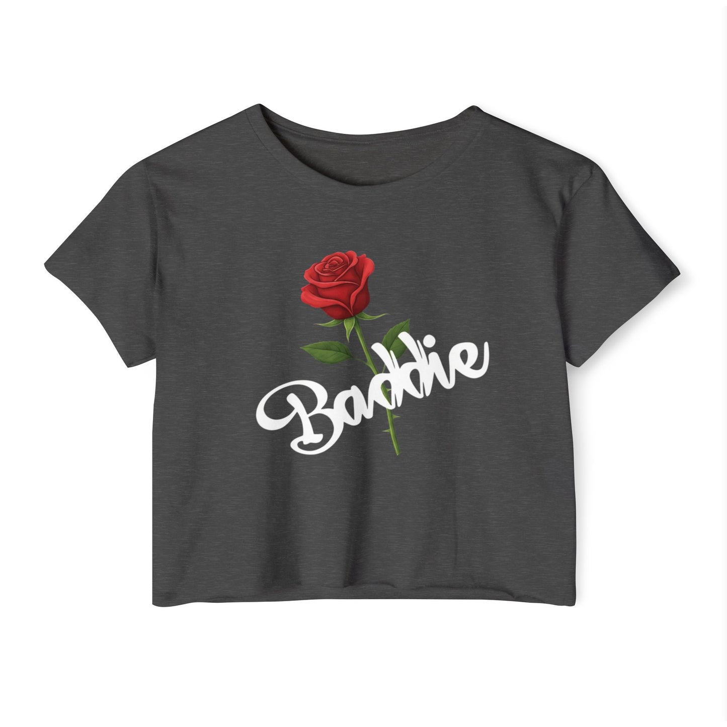 "Baddie Street" Labeled Baddie Rose Women's Crop Top
