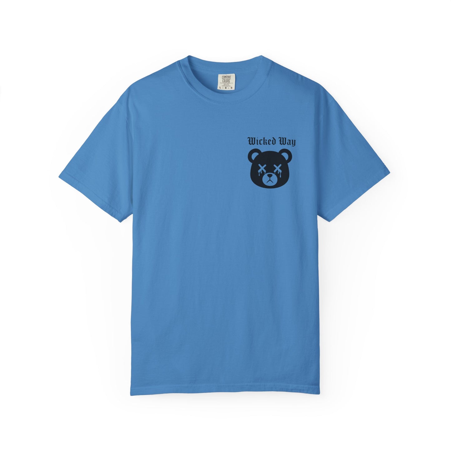 "Wicked Way" Dead Bear Head Pocket Logo Graphic T-Shirt (Multi Color Options)