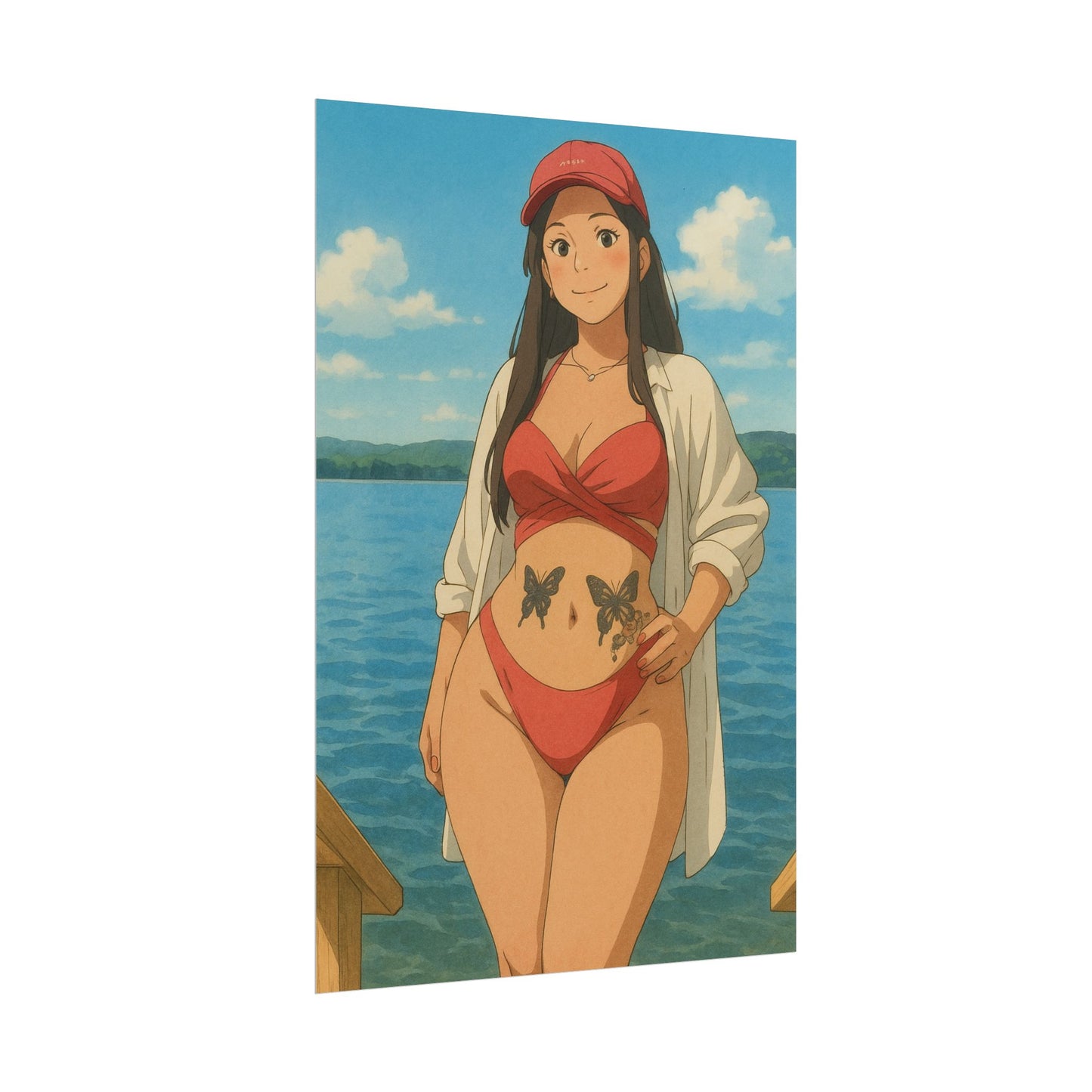 Loco Fits Anime Girls 'On the Dock' Poster