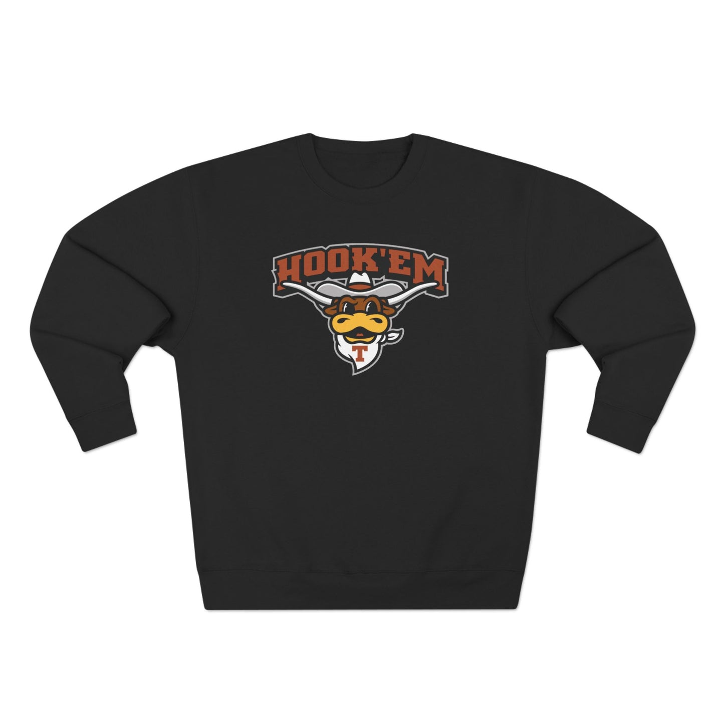 'Texas Hook Em Bevo' Cotton Crewneck Sweatshirt