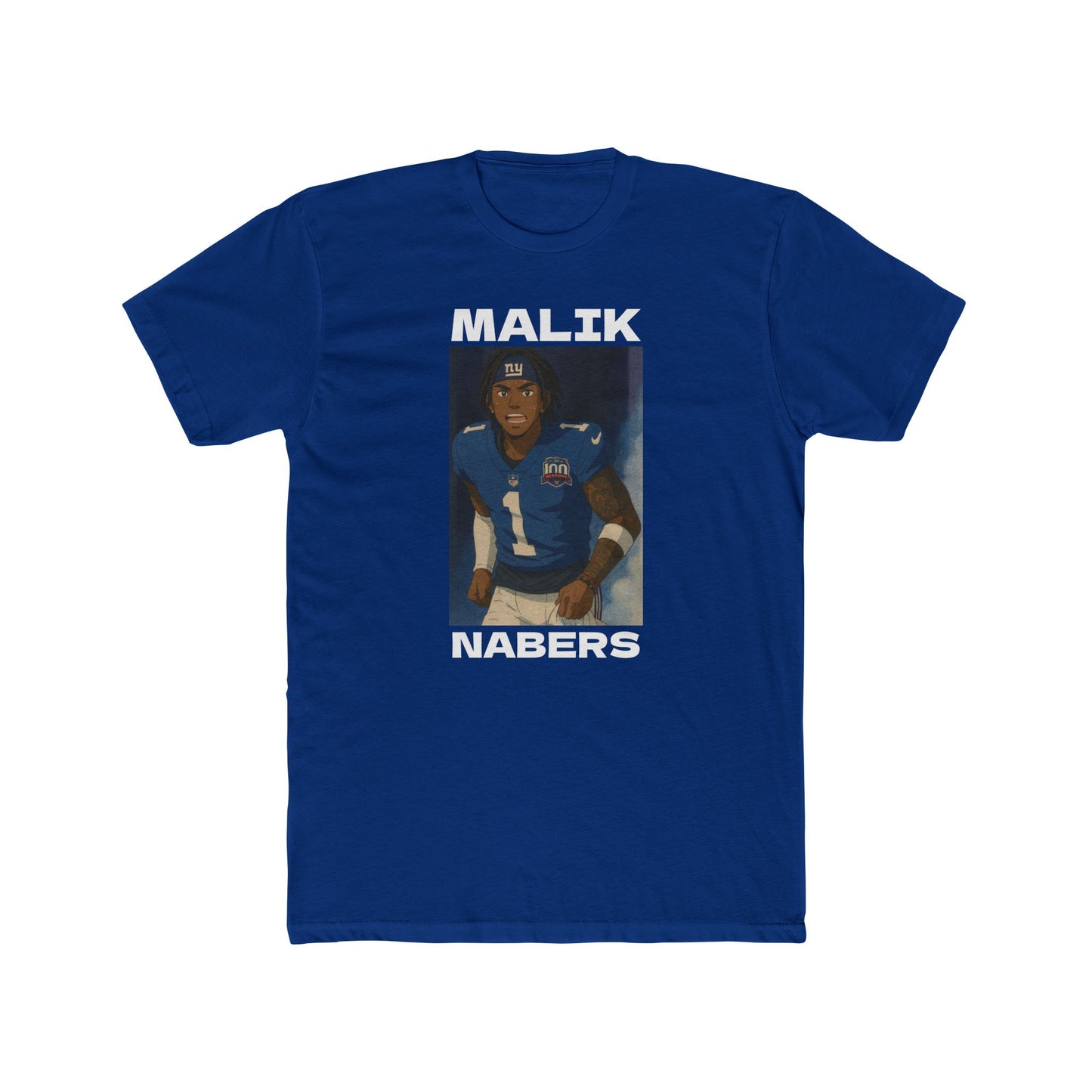 Anime Football 'Malik Nabers' Cotton Crew Tee