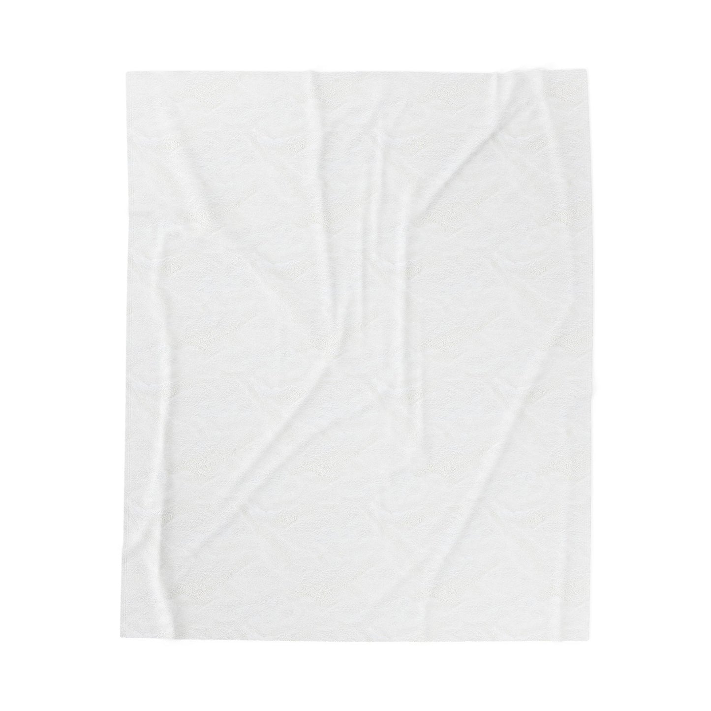 White "Wicked Way" Dead Bear Head Velveteen Plush Blanket