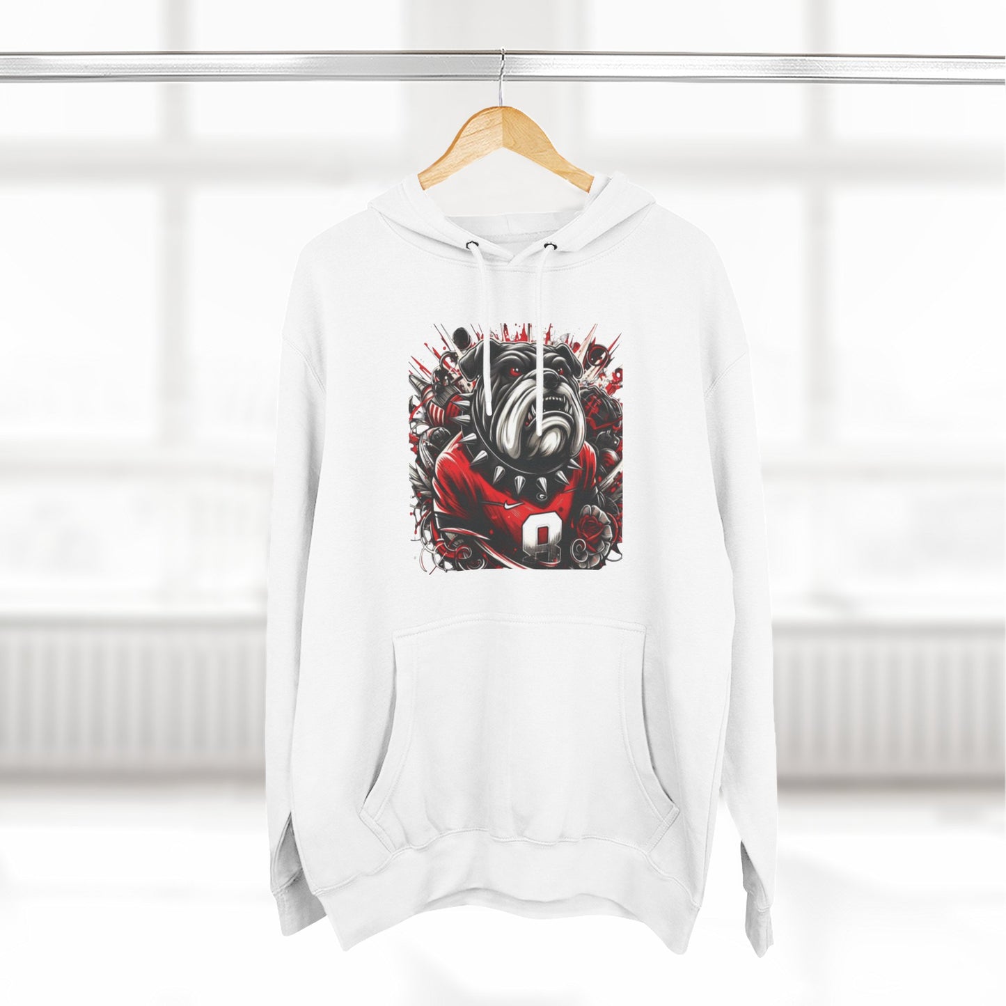 'Georgia Bulldog Cool Portrait' Three-Panel Fleece Hoodie