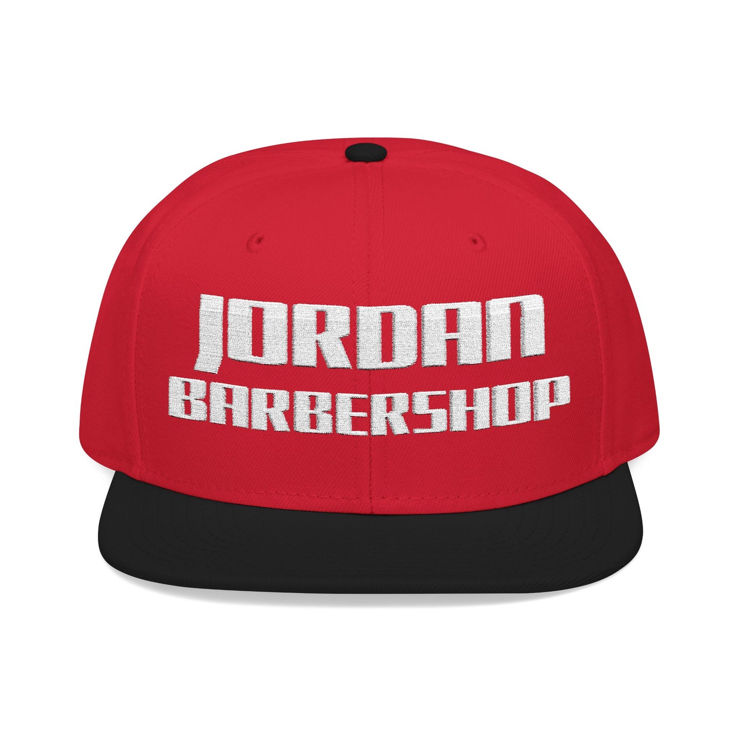 Jordan Barbershop White Text Snapback